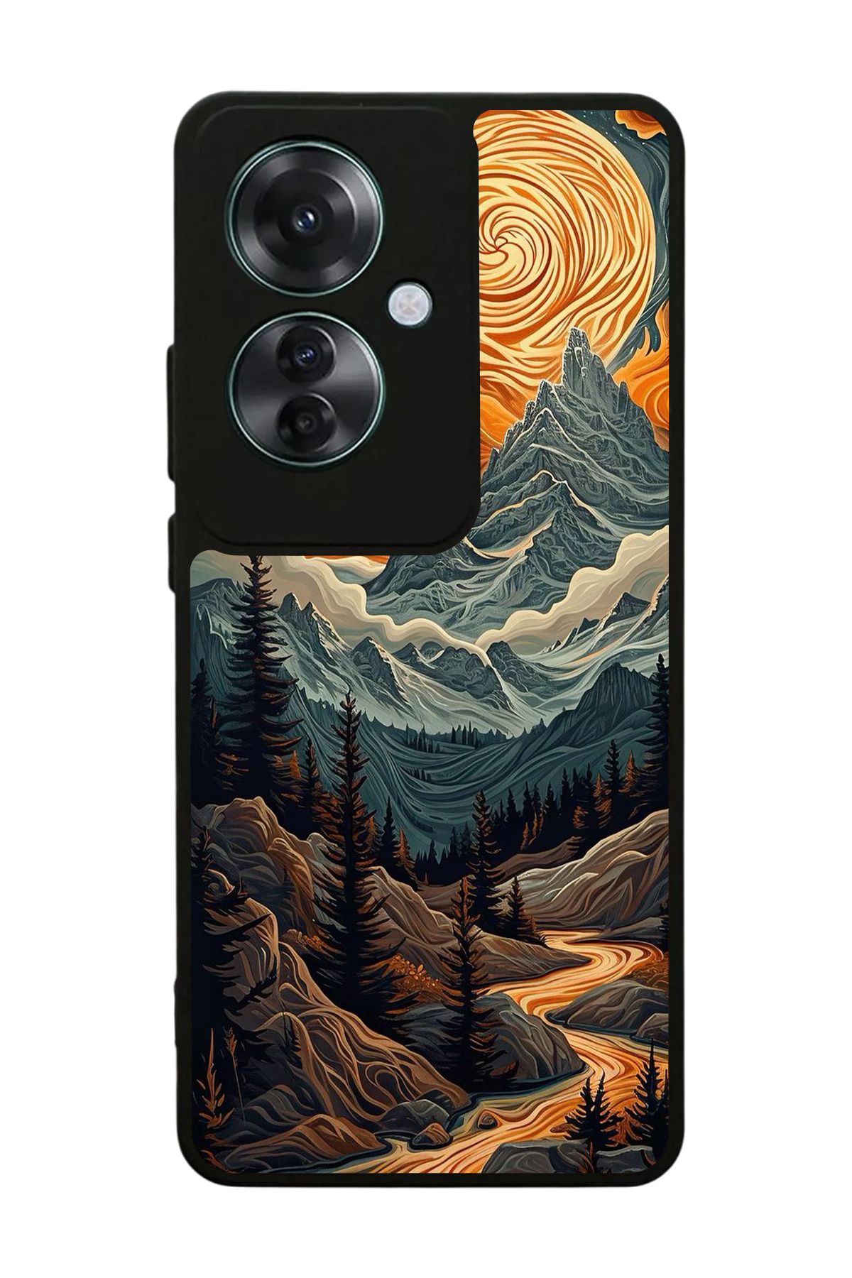OPPO Reno 11F Uyumlu Mat Siyah Kılıf – Yumuşak Silikon, Koruyucu, Şok Emici Kapak