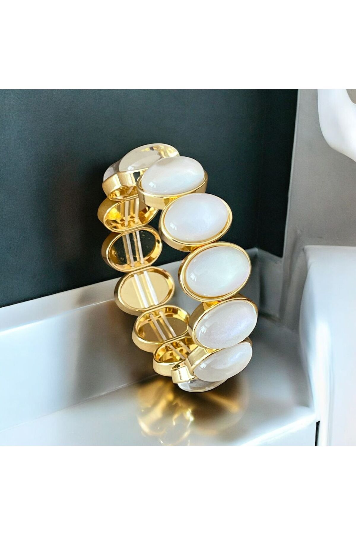 SA ŞA TAKI ZRA Model Bodrum Gold Detaylı Bileklik