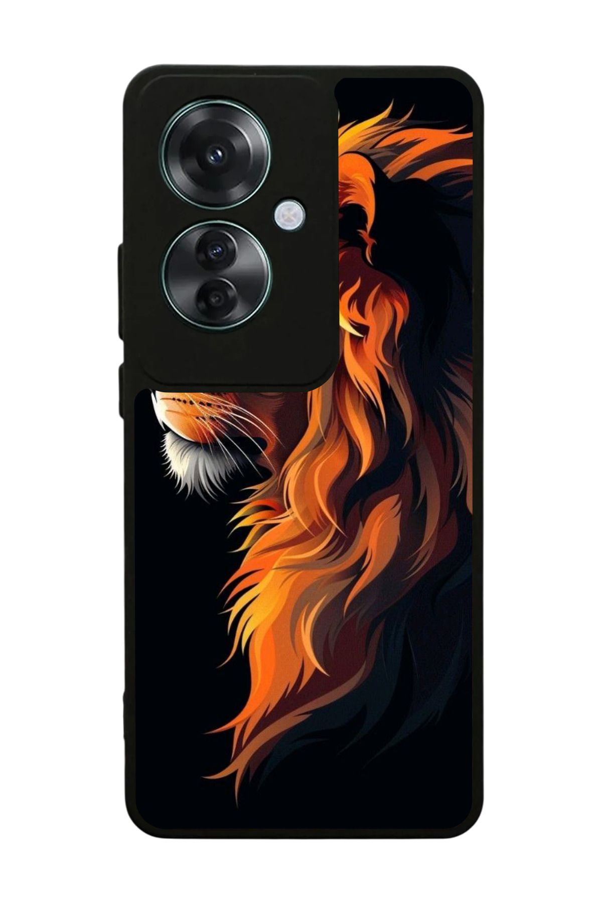 OPPO Reno 11F Uyumlu Mat Siyah Kılıf – Yumuşak Silikon, Koruyucu, Şok Emici Kapak