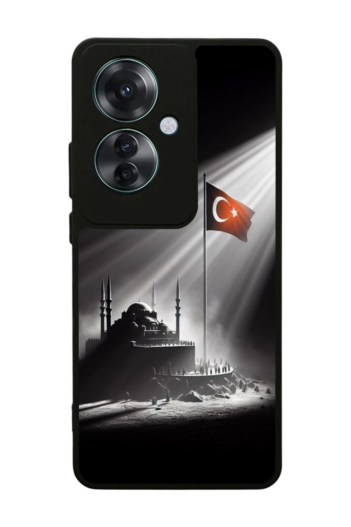 OPPO Reno 11F Uyumlu Mat Siyah Kılıf – Yumuşak Silikon, Koruyucu, Şok Emici Kapak