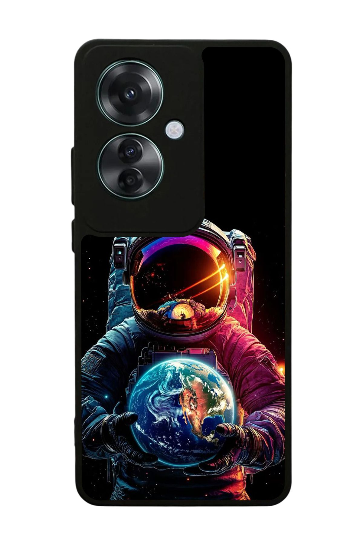 OPPO Reno 11F Uyumlu Mat Siyah Kılıf – Yumuşak Silikon, Koruyucu, Şok Emici Kapak