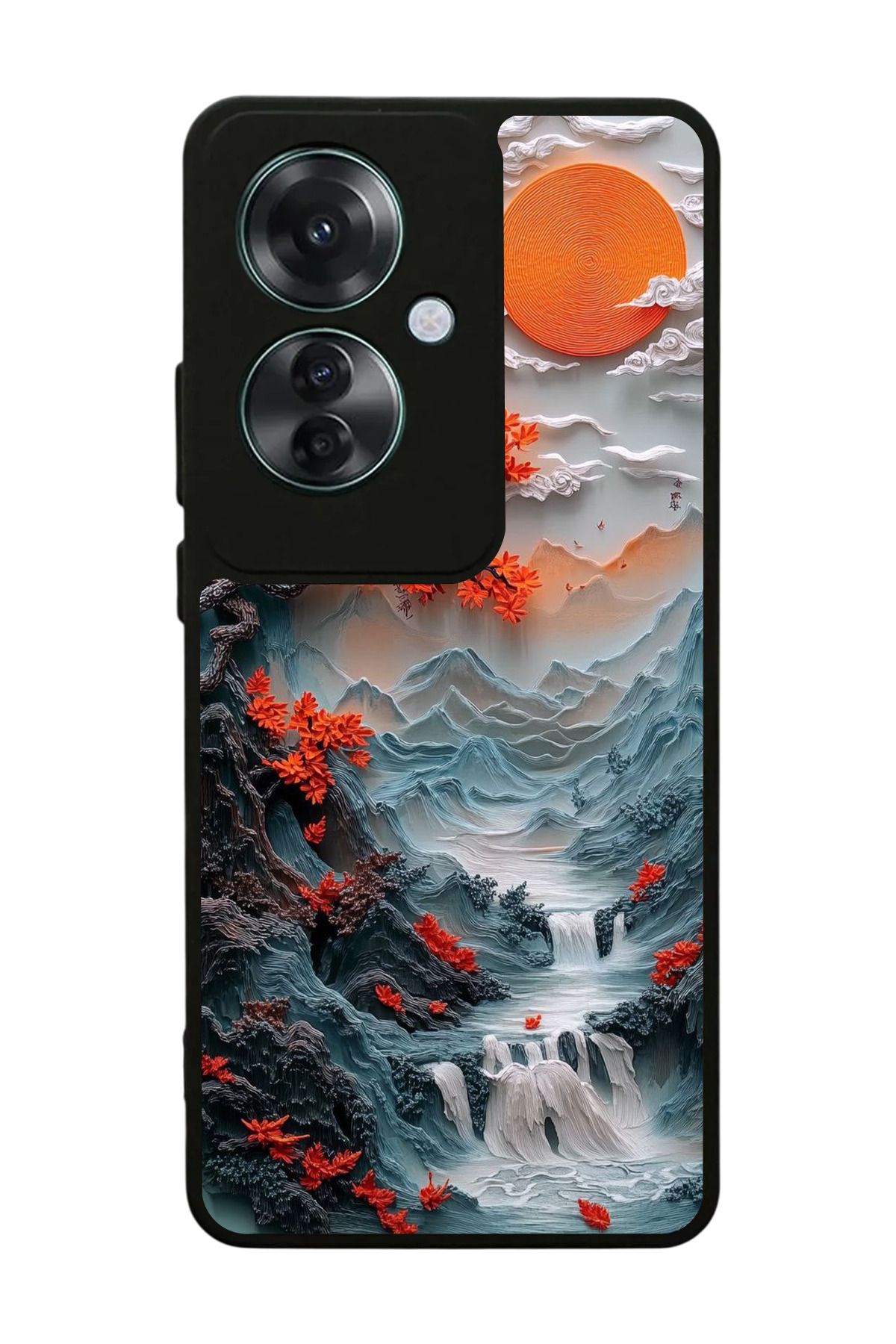 OPPO Reno 11F Uyumlu Mat Siyah Kılıf – Yumuşak Silikon, Koruyucu, Şok Emici Kapak