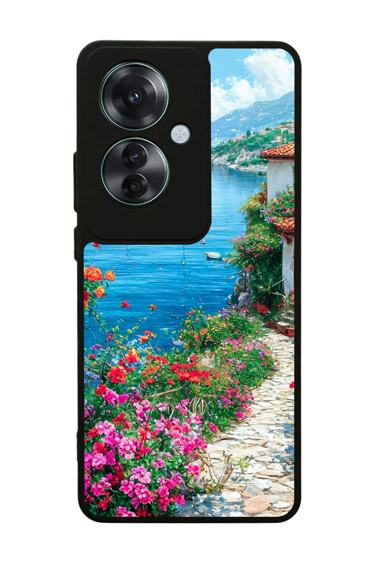 OPPO Reno 11F Uyumlu Mat Siyah Kılıf – Yumuşak Silikon, Koruyucu, Şok Emici Kapak