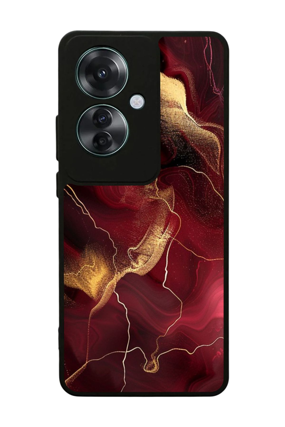 OPPO Reno 11F Uyumlu Mat Siyah Kılıf – Yumuşak Silikon, Koruyucu, Şok Emici Kapak