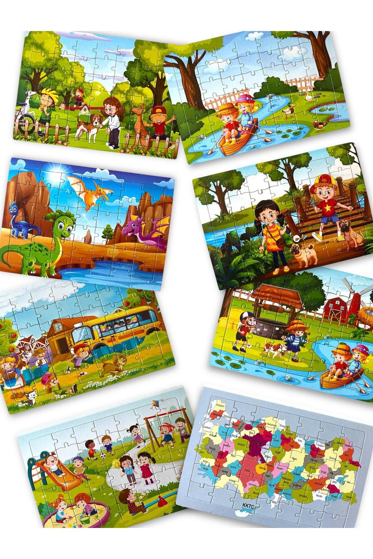 Luzay 2 Adet Karton Yapboz Puzzle Seti Zeka Geliştirici Çocuk Yapboz Zeka Geliştirici Oyuncaklar 35 Parça