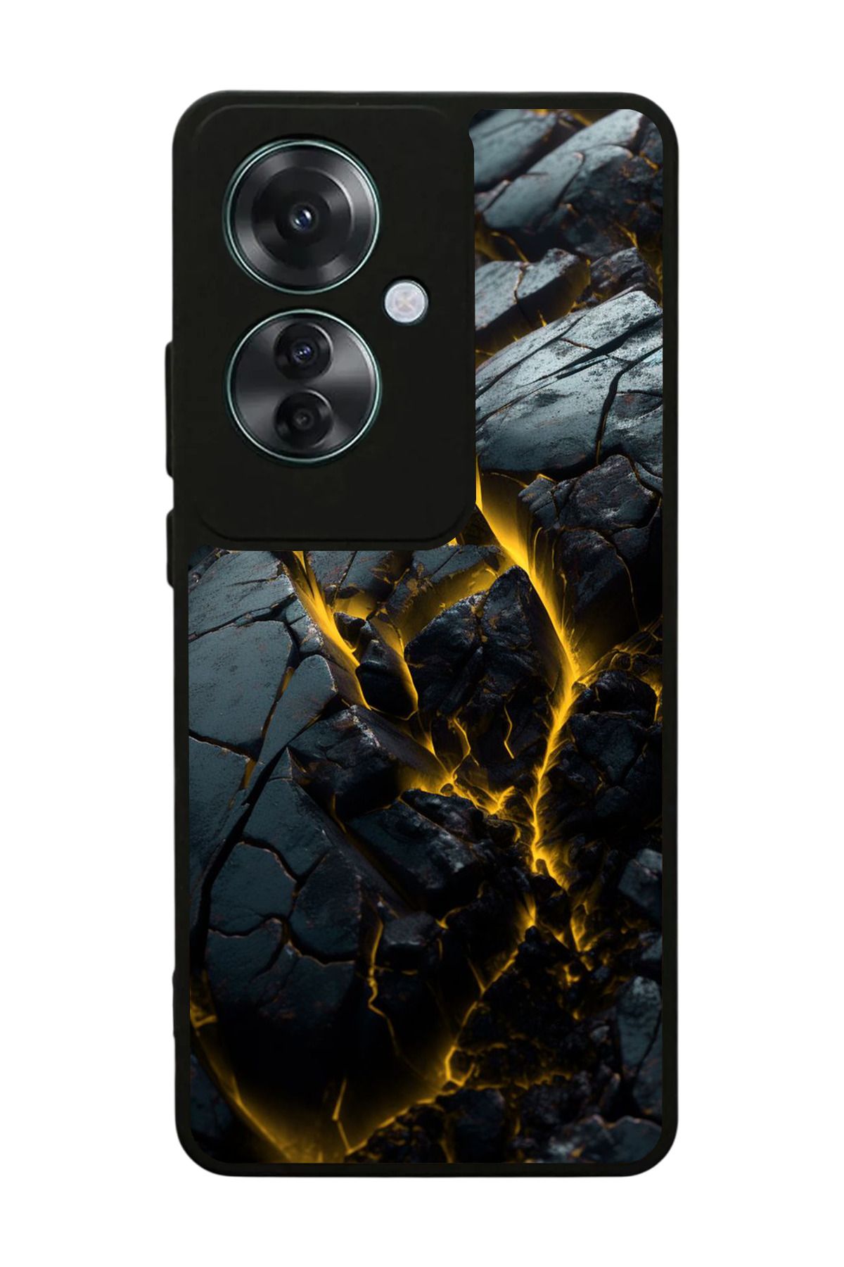 OPPO Reno 11F Uyumlu Mat Siyah Kılıf – Yumuşak Silikon, Koruyucu, Şok Emici Kapak