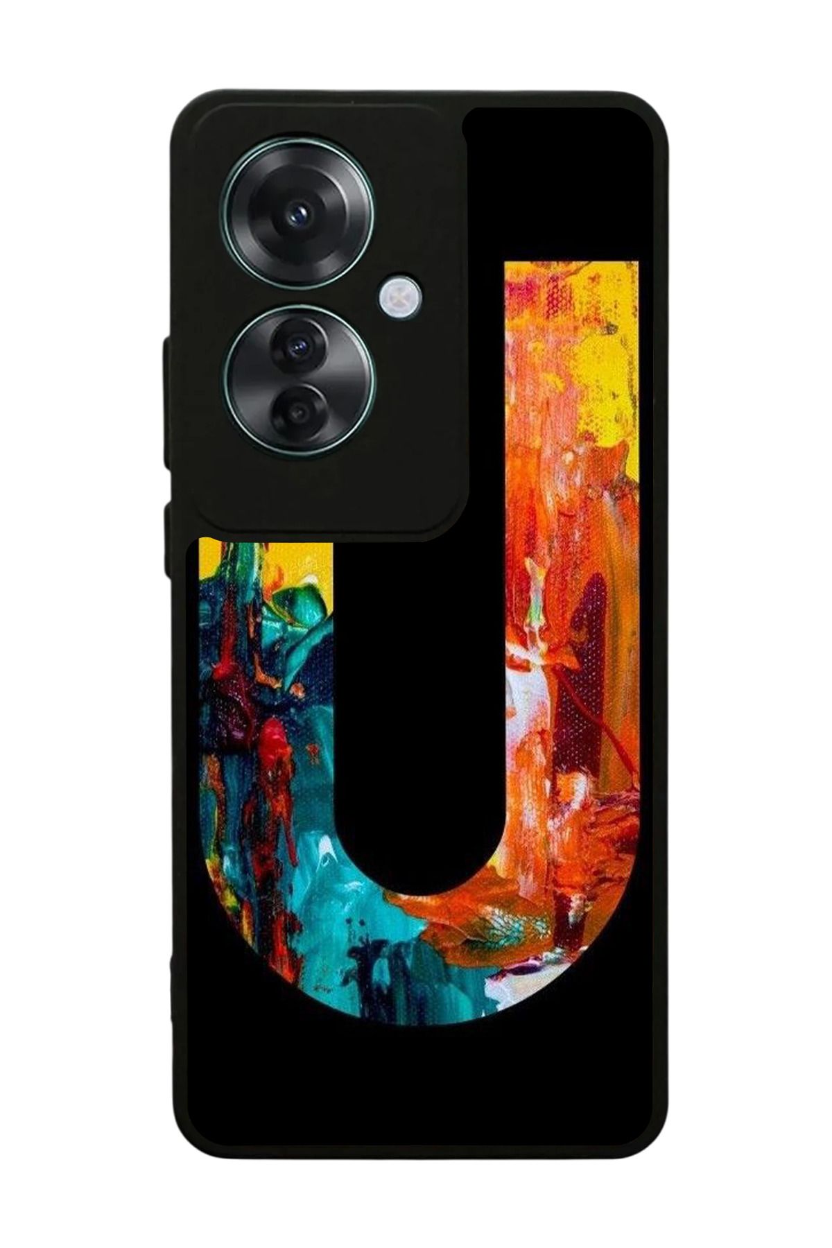 OPPO Reno 11F Uyumlu Mat Siyah Kılıf – Yumuşak Silikon, Koruyucu, Şok Emici Kapak