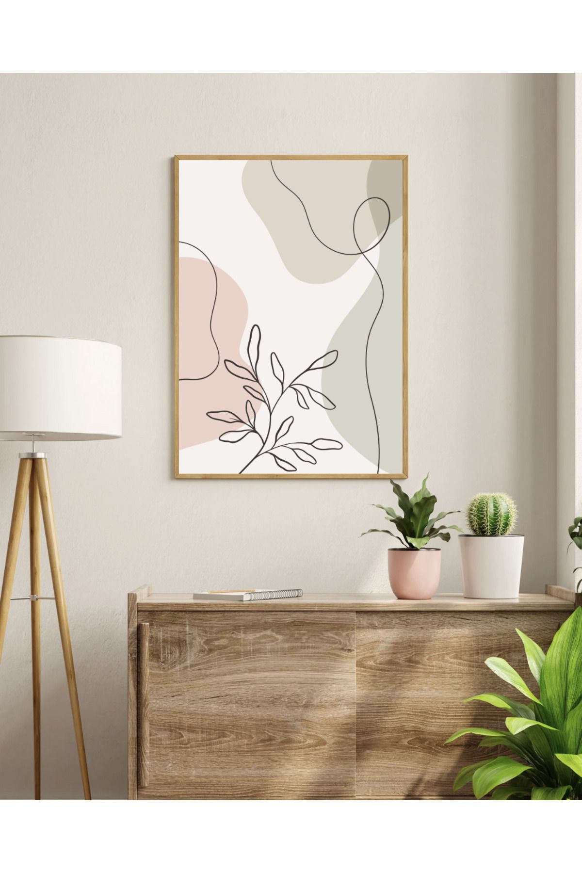 Tuba Decor Tek parça Ahşap Çerçeve Görünümlü MDF Tablo