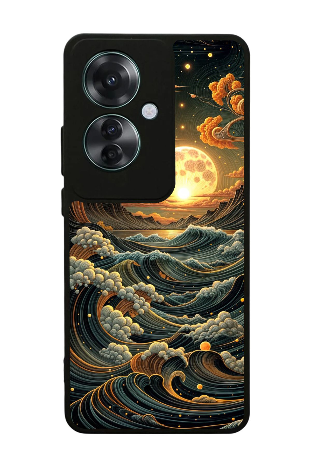 OPPO Reno 11F Uyumlu Mat Siyah Kılıf – Yumuşak Silikon, Koruyucu, Şok Emici Kapak