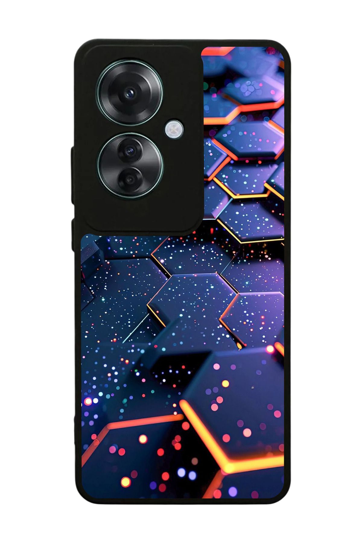 OPPO Reno 11F Uyumlu Mat Siyah Kılıf – Yumuşak Silikon, Koruyucu, Şok Emici Kapak