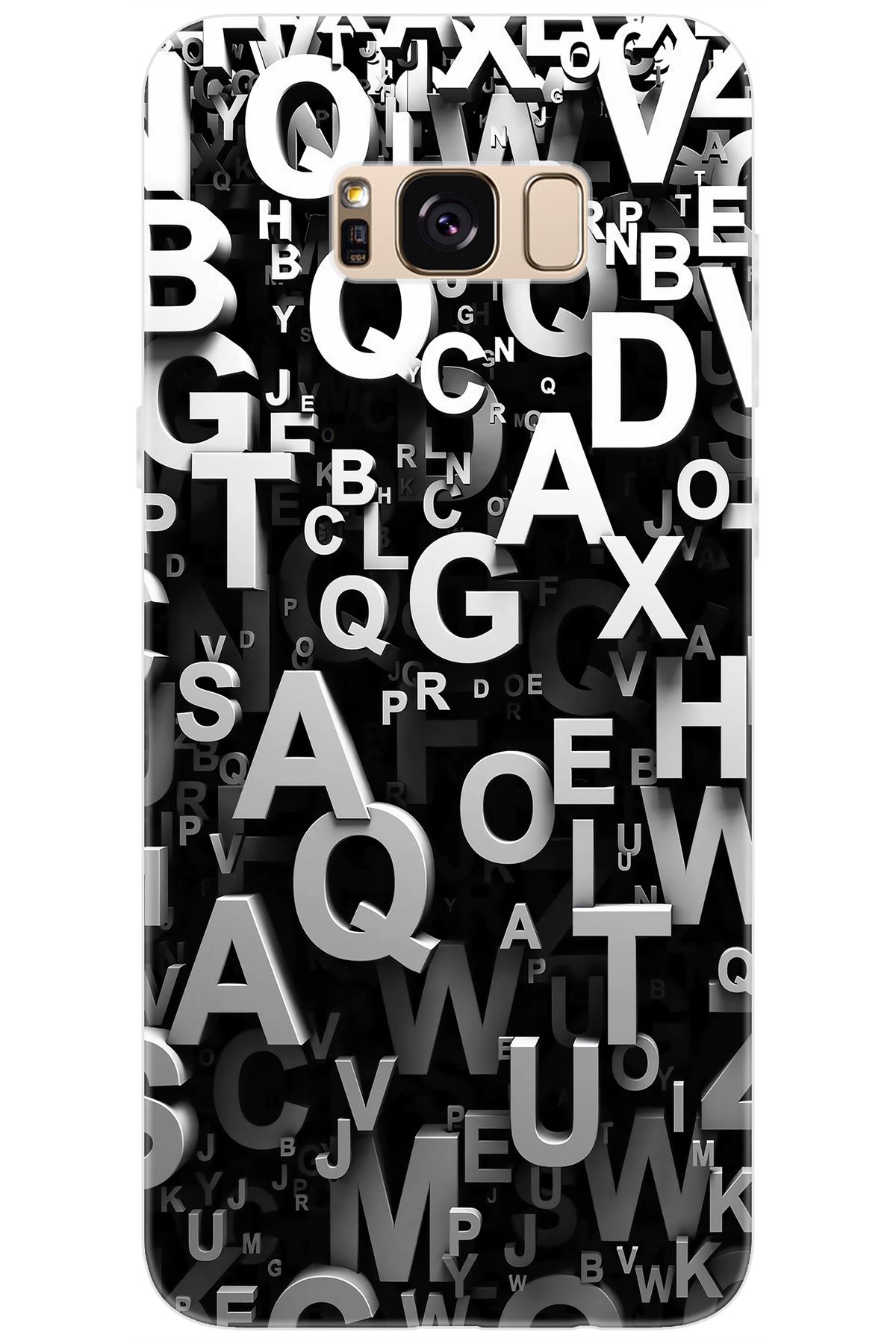 Ceppare Samsung Galaxy S8 PLUS (SM-G955F) Uyumlu Kılıf Desen Baskılı Silikon Harfler STK:739 CP-GwFEVjF