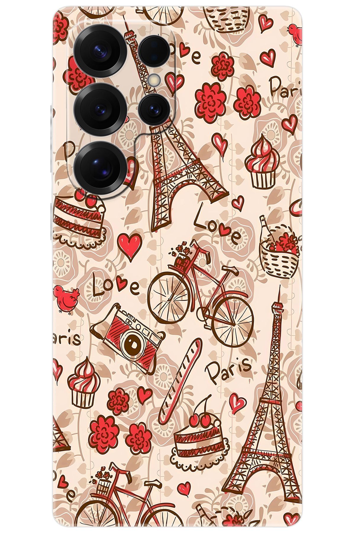 Ceppare Samsung Galaxy S25 ULTRA (SM-S938B) Uyumlu Kılıf Desen Baskı Silikon Eyfel Serisi STK:678 CP-ws9KyXN