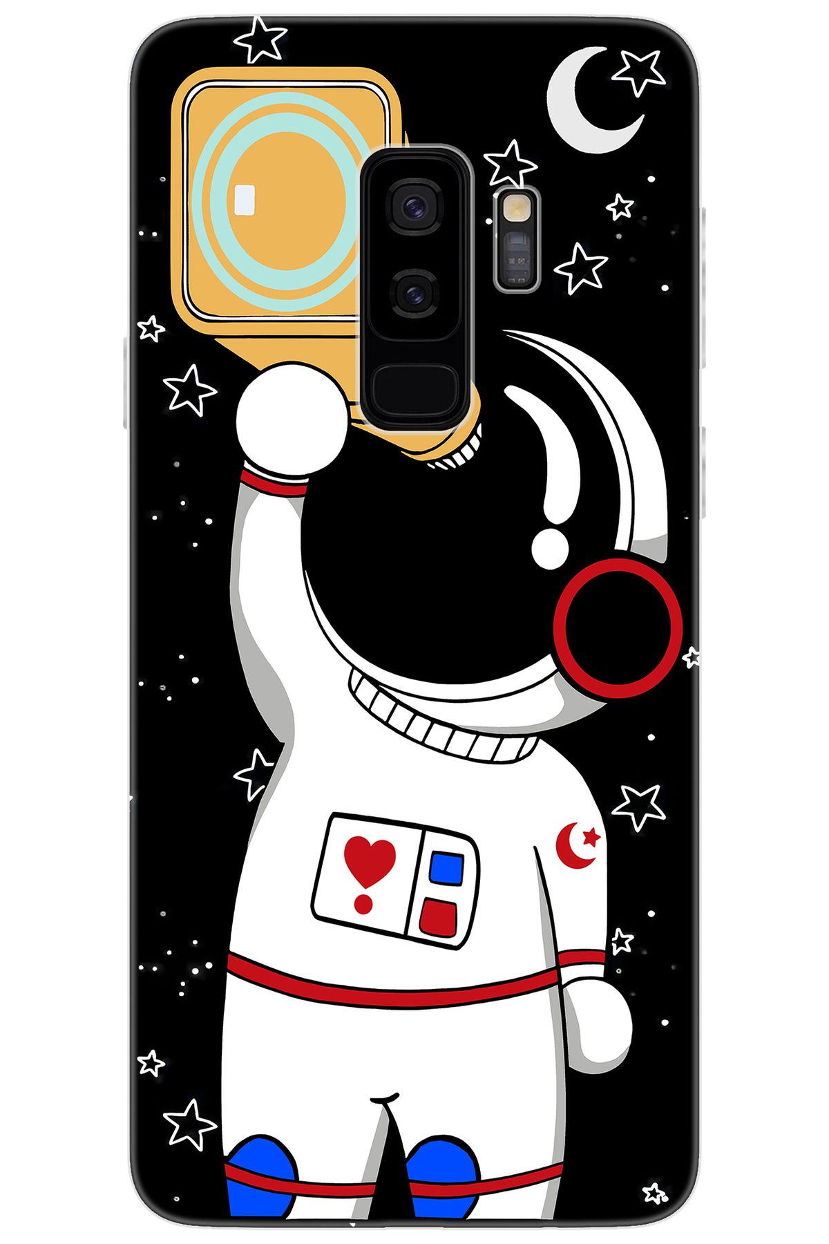Ceppare Samsung Galaxy S9 PLUS (SM-G965F) Uyumlu Kılıf Desen Silikon Sevimli Astronot STK:100 CP-GTn3Yln