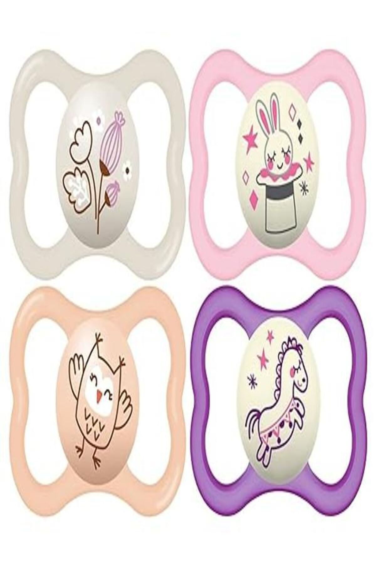 MAM 4 Pack/Color: Pink & Lilac Emzik