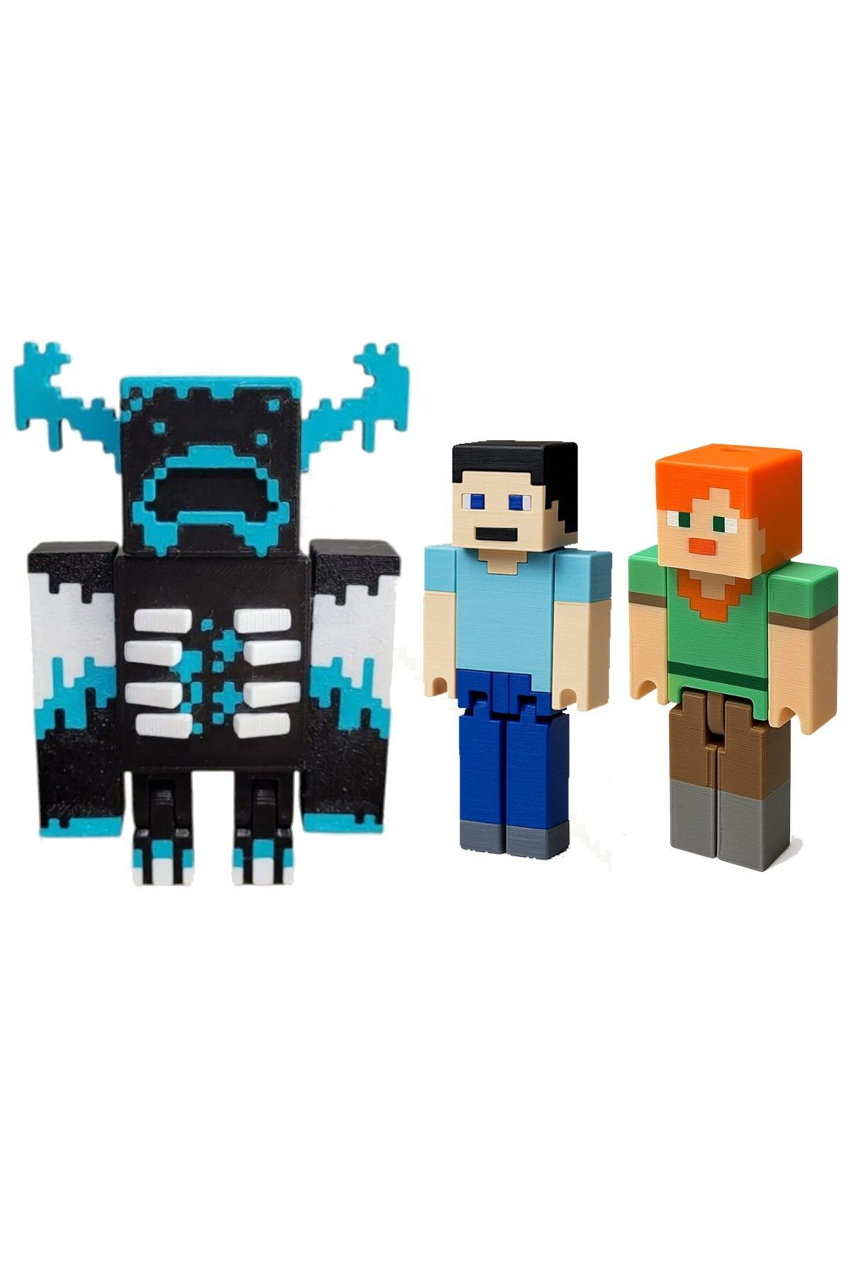 FigürDizayn Minecraft Deep Dark Seti Warden Steve Alex