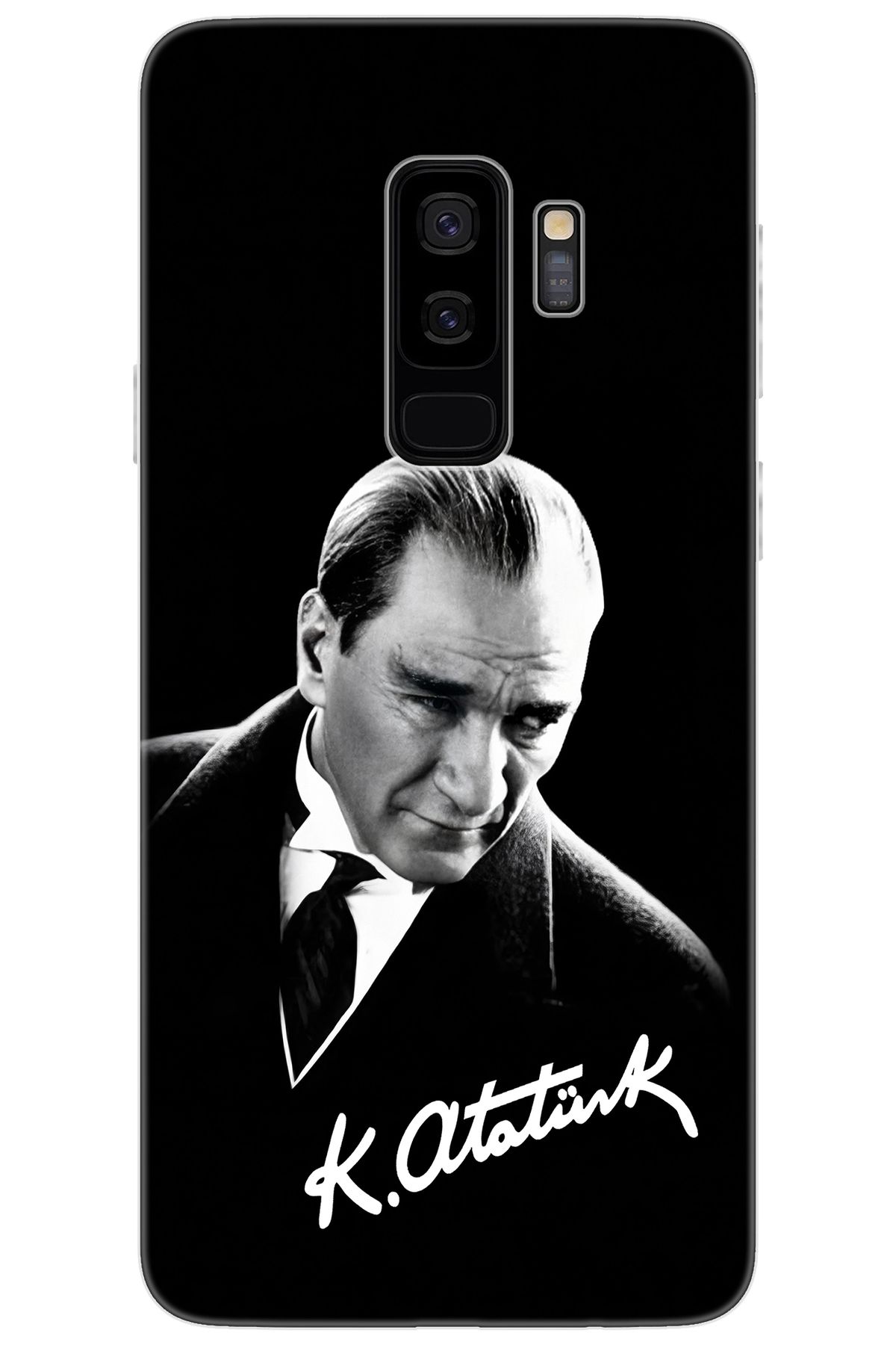 Ceppare Samsung Galaxy S9 PLUS (SM-G965F) Uyumlu Kılıf Silikon Mustafa Kemal Atatürk STK:390 CP-DTWIay6