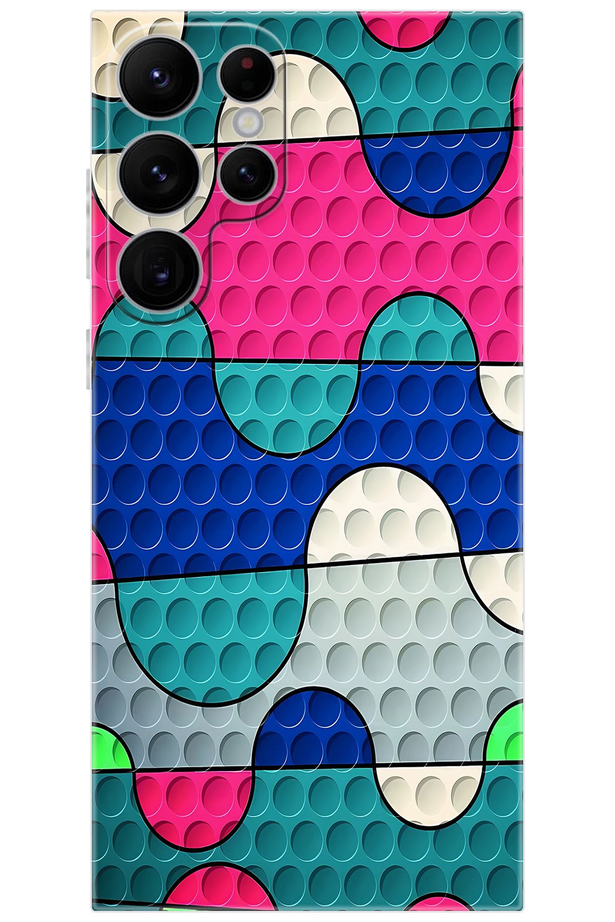 Ceppare Samsung Galaxy S22 ULTRA (SM-S908E) Uyumlu Kılıf Desen Baskı Silikon Renk Dalgası STK:629 CP-1N9ccB2