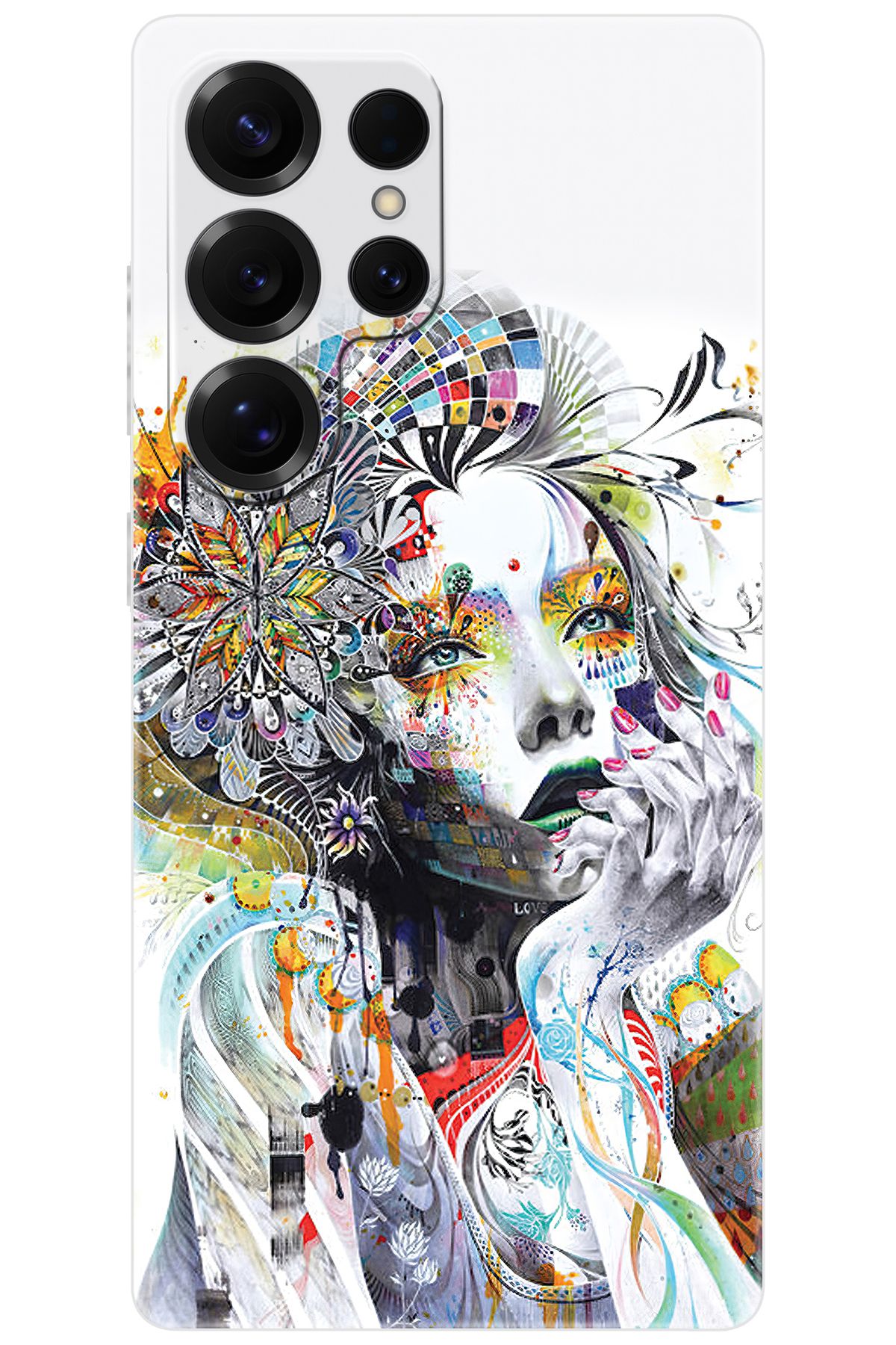 Ceppare Samsung Galaxy S25 ULTRA (SM-S938B) Uyumlu Kılıf Desen Silikon Düşünen Kız Tasarım STK574 CP-ac7dH0y