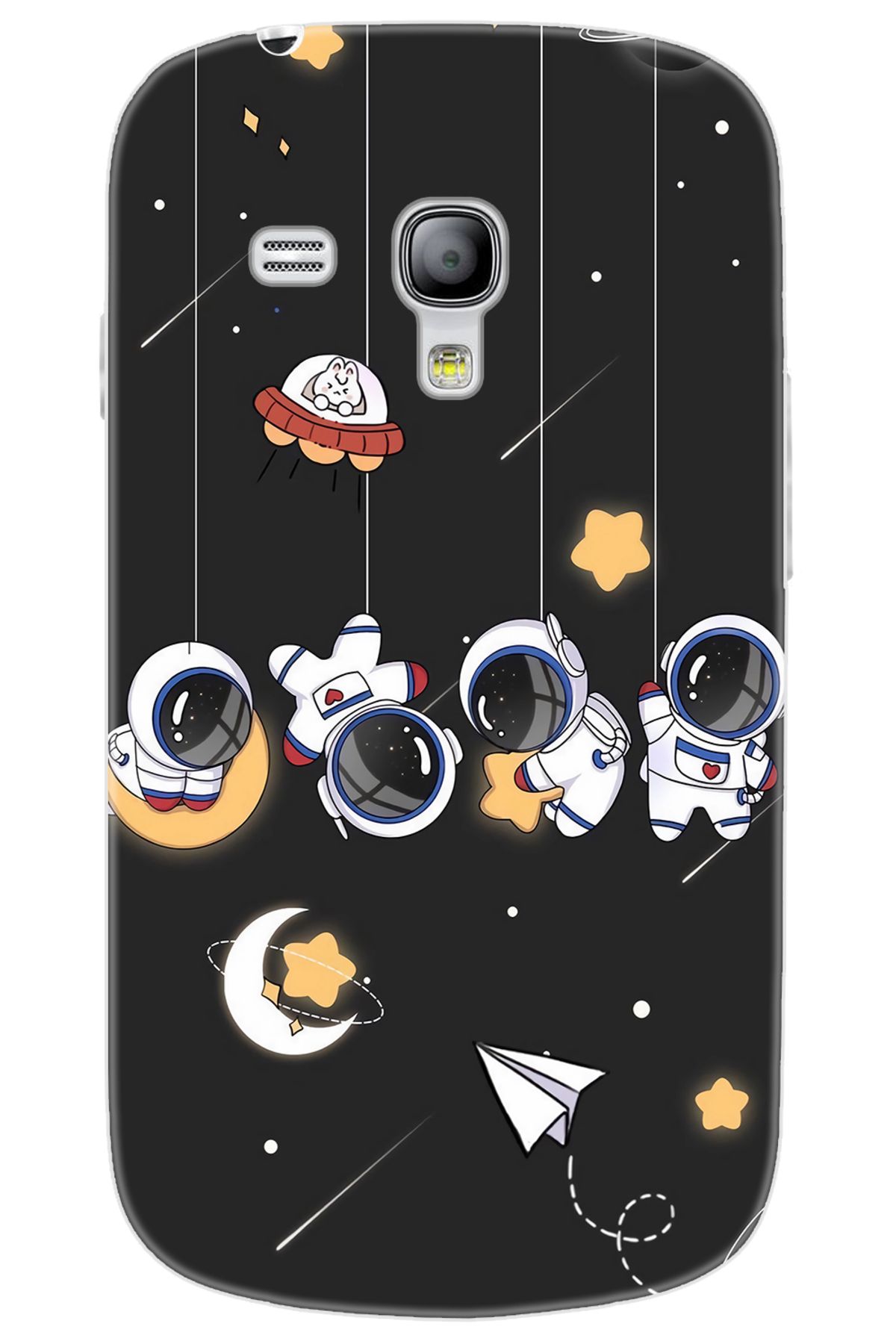 Ceppare Samsung Galaxy S3 Mini (GT-I8190) Uyumlu Kılıf Silikon Sallanan Astronotlar STK:740 CP-EXRQyd2