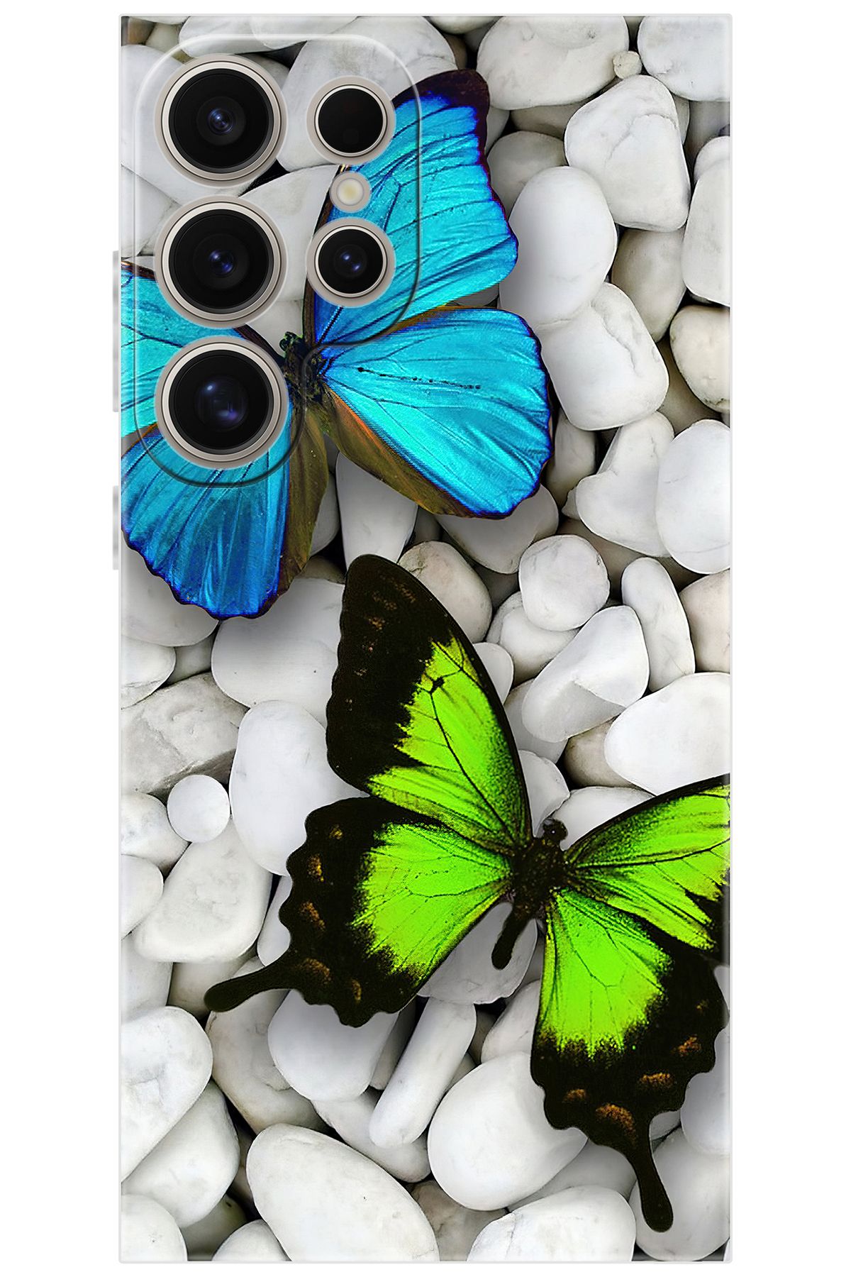 Ceppare Samsung Galaxy S24 ULTRA (SM-S928B) Uyumlu Kılıf Desen Baskılı Silikon Kelebekler STK:148 CP-NCf9xw9