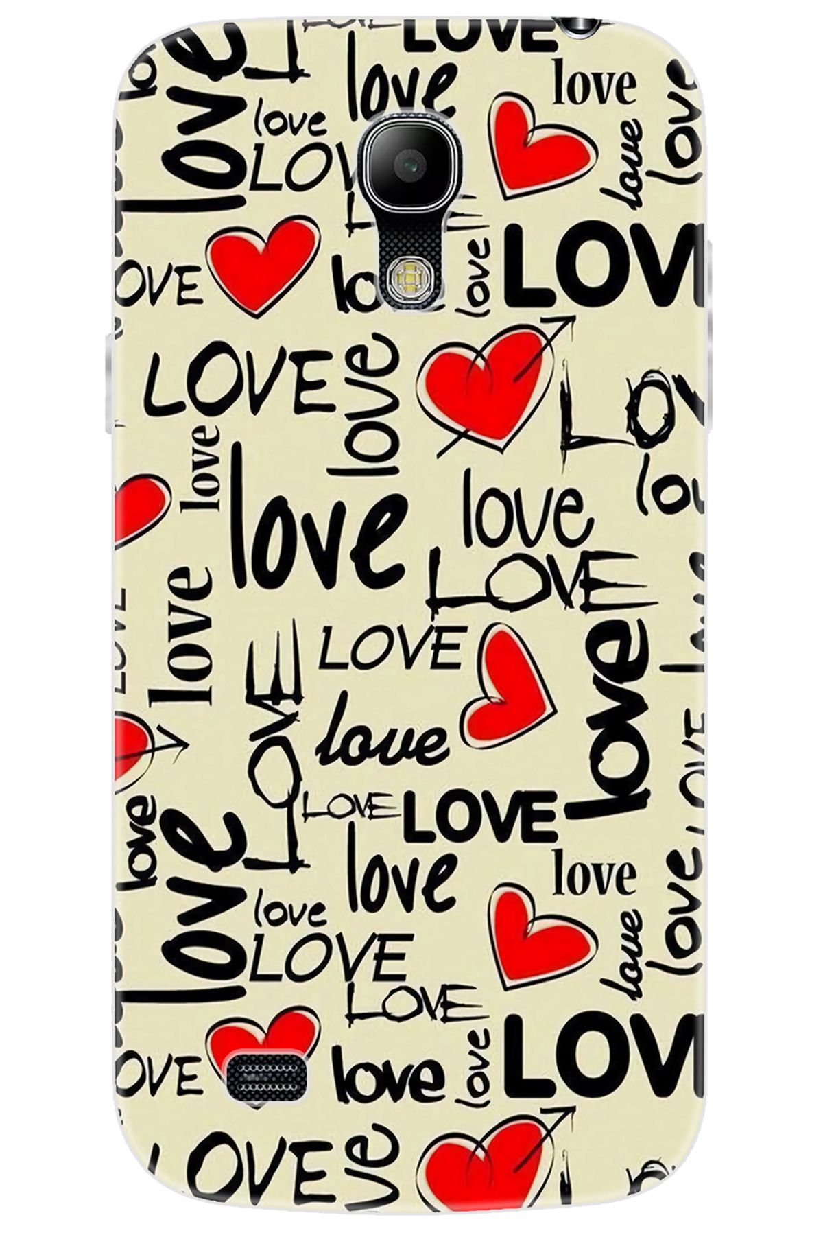 Ceppare Samsung Galaxy S4 Mini (GT-I9190) Uyumlu Kılıf Desen Baskılı Silikon Love Serisi STK:728 CP-oIXwr9W