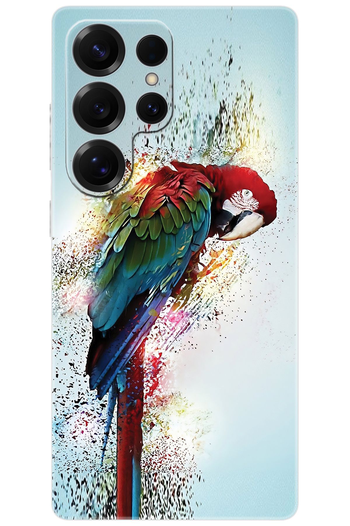 Ceppare Samsung Galaxy S25 ULTRA (SM-S938B) Uyumlu Kılıf Desen Baskılı Silikon Papağan STK:562 CP-IjOR5o6