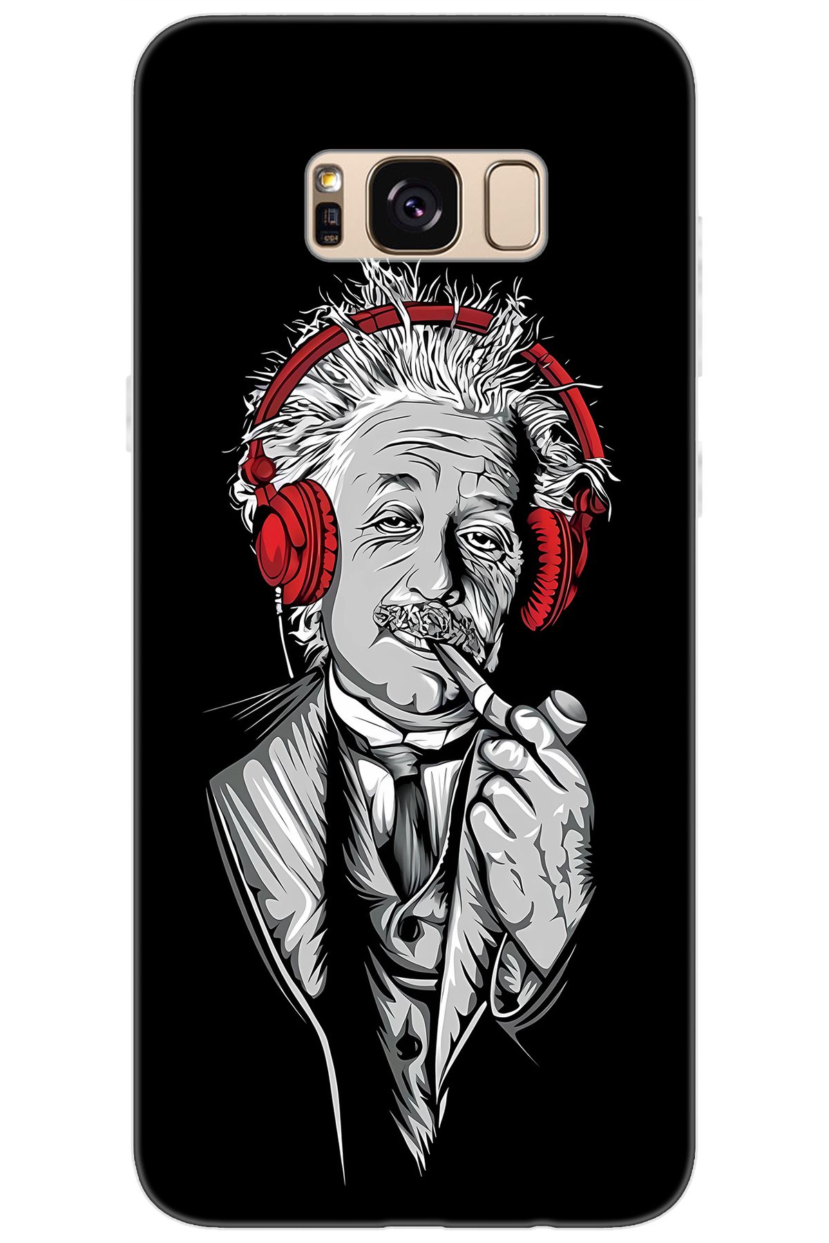 Ceppare Samsung Galaxy S8 PLUS (SM-G955F) Uyumlu Kılıf Desenli Silikon Albert Einstein STK:658 CP-QYPq2Ko