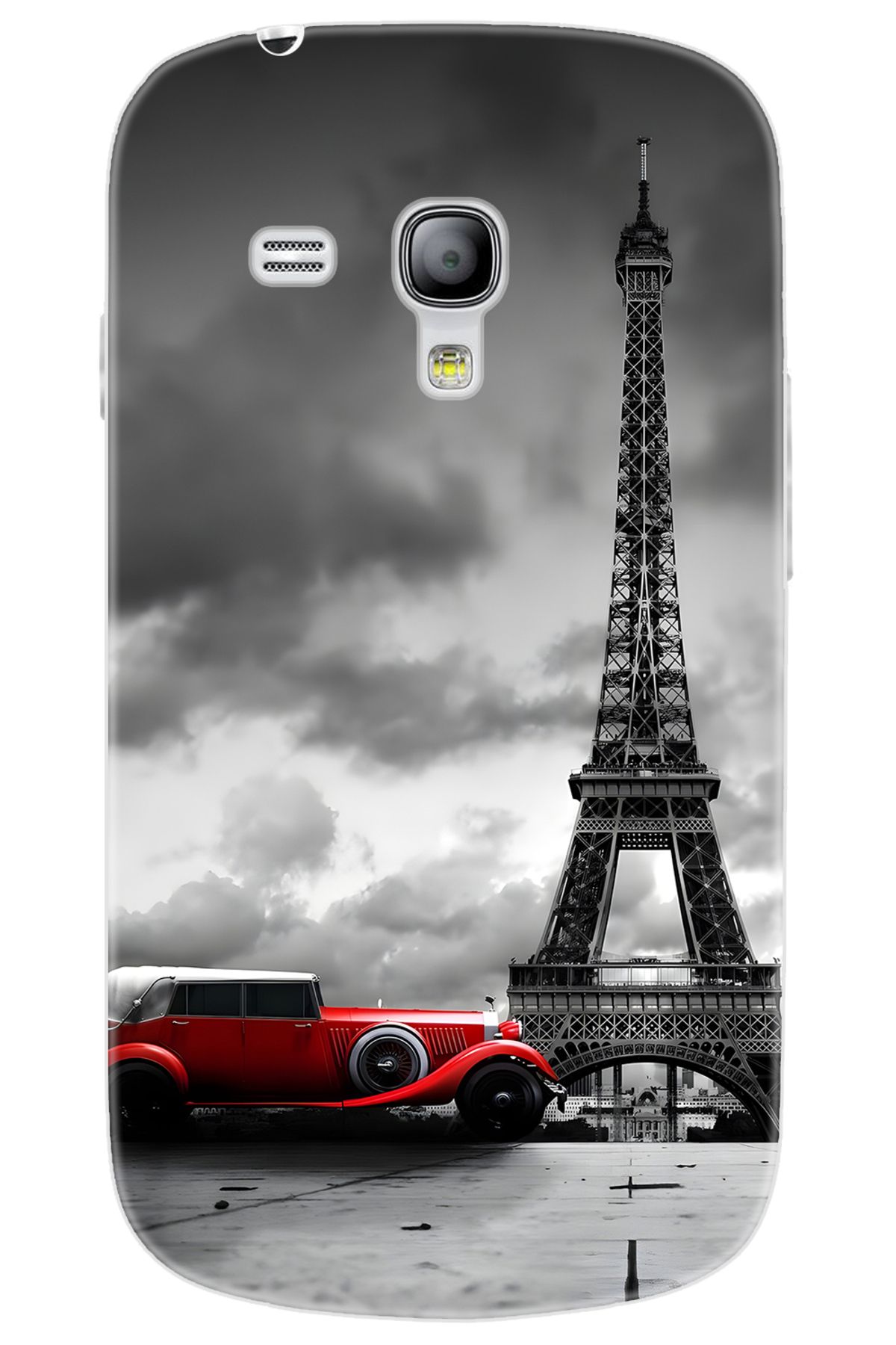 Ceppare Samsung Galaxy S3 Mini (GT-I8190) Uyumlu Kılıf Desen Silikon Eyfel Kulesi Araba STK:709 CP-nd5ySzS