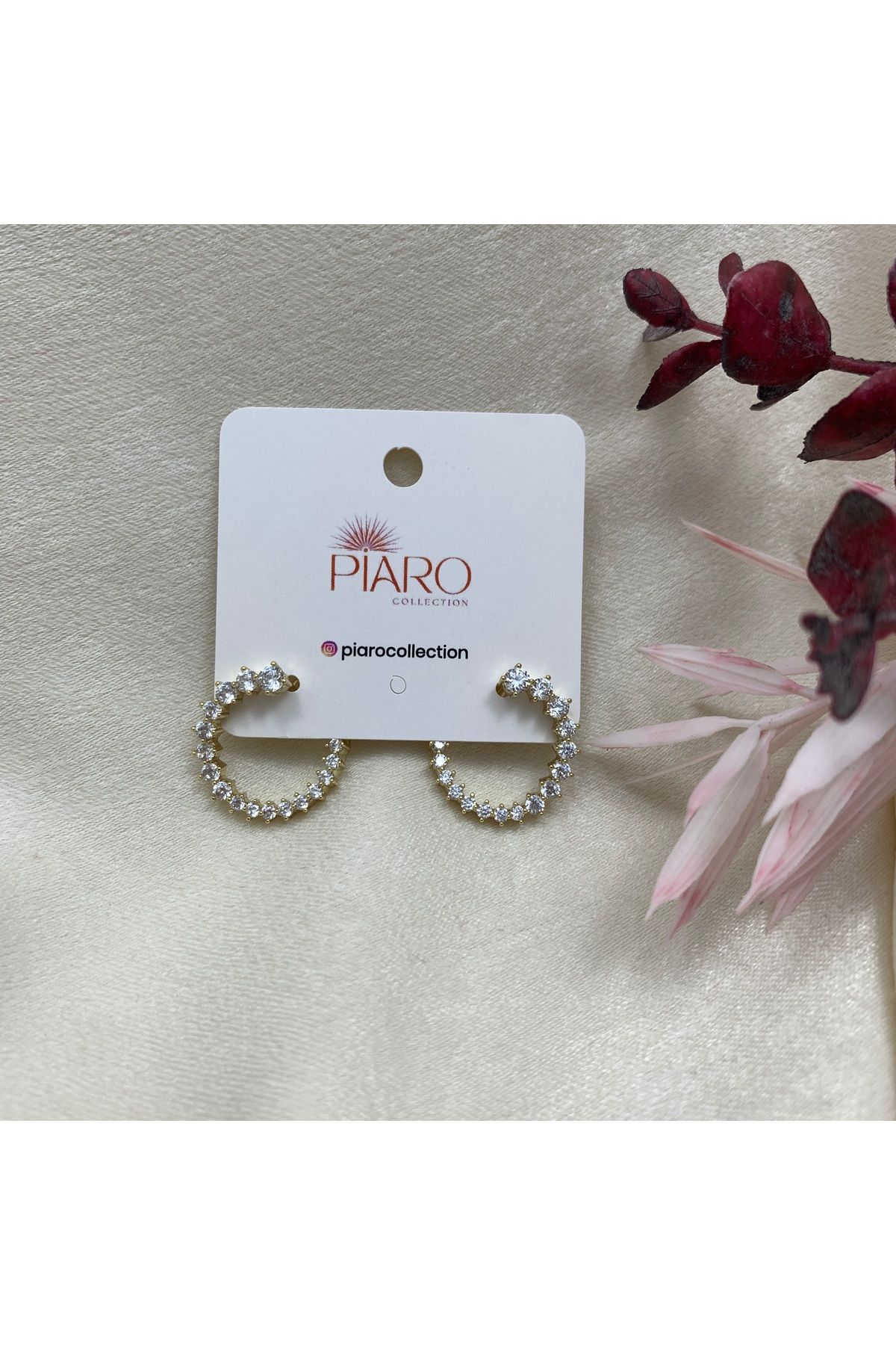 Piaro Collection Yuvarlak Zirkon Taşlı Küpe