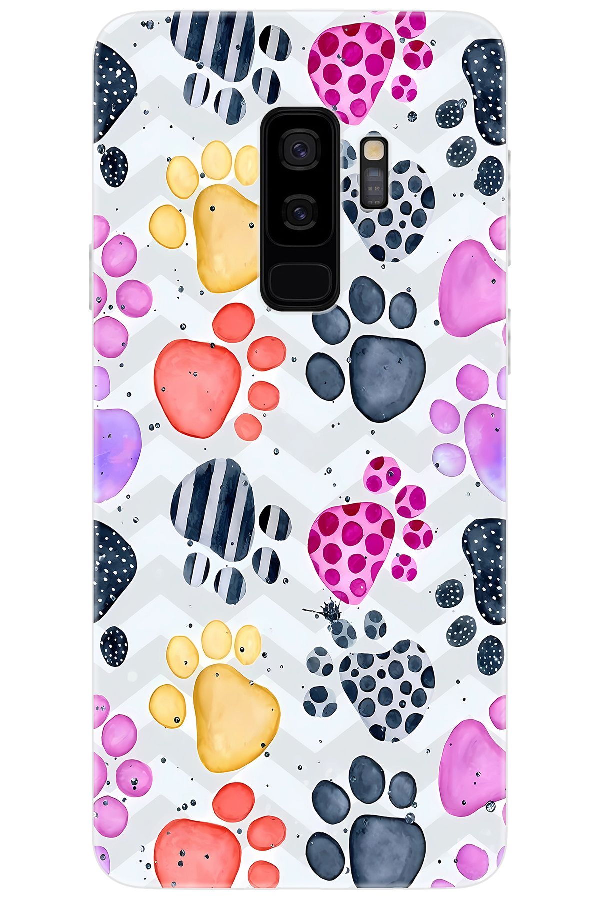 Ceppare Samsung Galaxy S9 PLUS (SM-G965F) Uyumlu Kılıf Desenli Silikon Renkli Patiler STK:670 CP-BLcCcOE