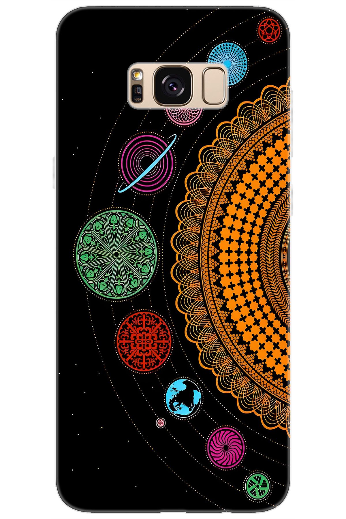 Ceppare Samsung Galaxy S8 PLUS (SM-G955F) Uyumlu Kılıf Desen Silikon Gezegenler Tasarım STK:648 CP-hasj9zQ