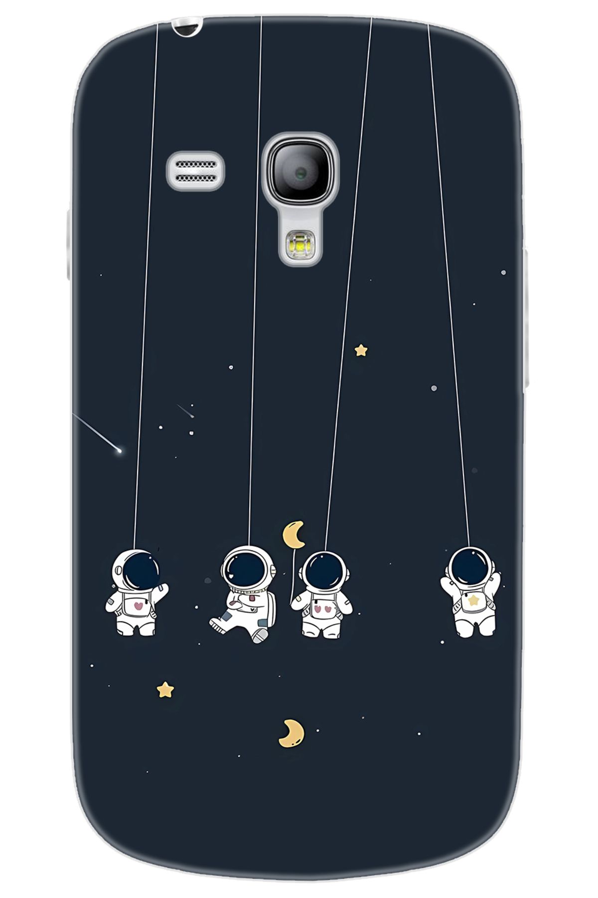Ceppare Samsung Galaxy S3 Mini (GT-I8190) Uyumlu Kılıf Desen Baskılı Silikon Astronot STK:663 CP-fW2xPSJ