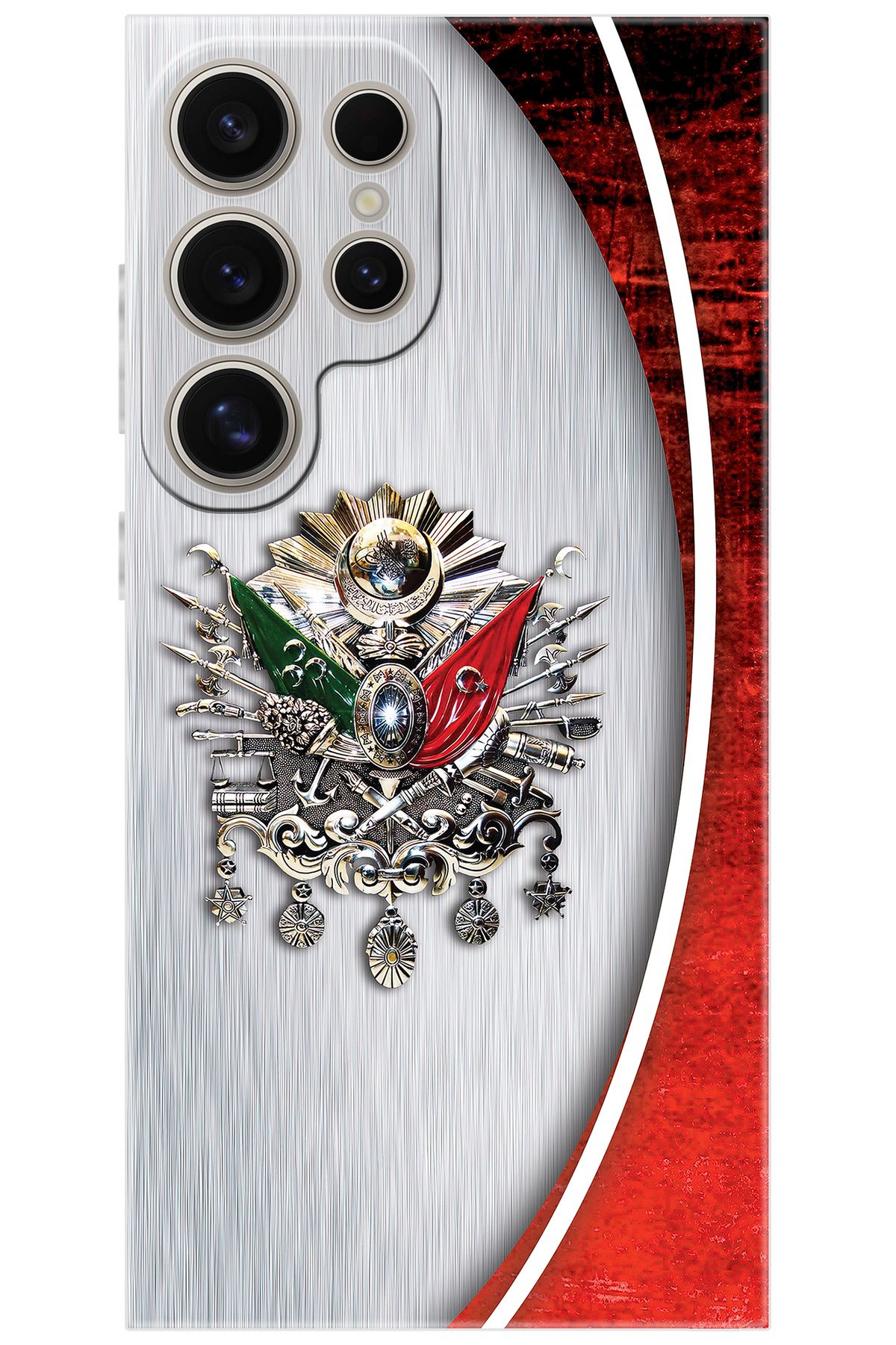 Ceppare Samsung Galaxy S24 ULTRA (SM-S928B) Uyumlu Kılıf Silikon Osmanlı Tuğra Tasarım STK:408 CP-wEFICGF