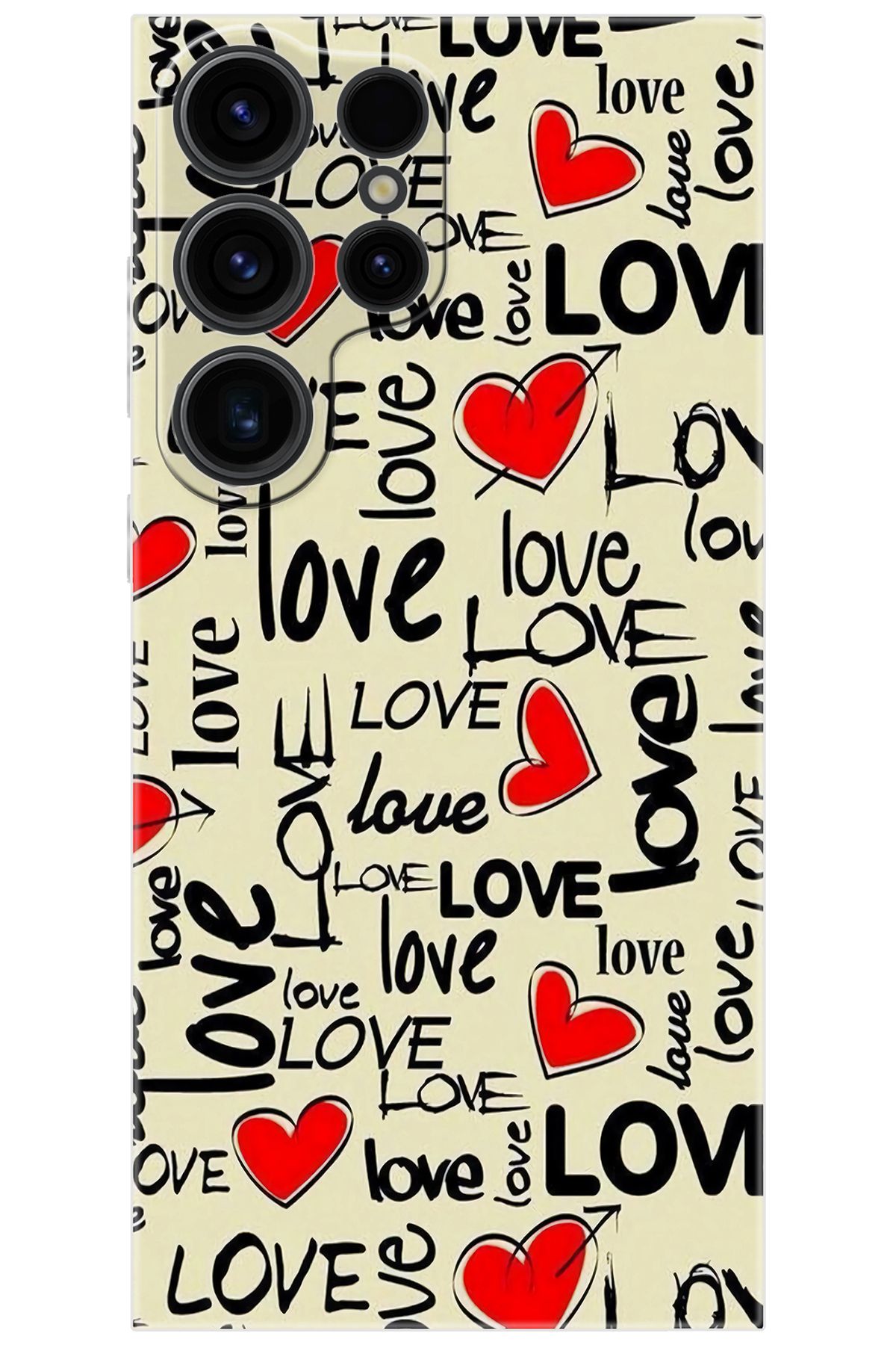 Ceppare Samsung Galaxy S23 ULTRA (SM-S918B) Uyumlu Kılıf Desen Baskılı Silikon Love Serisi STK728 CP-6jiTrey