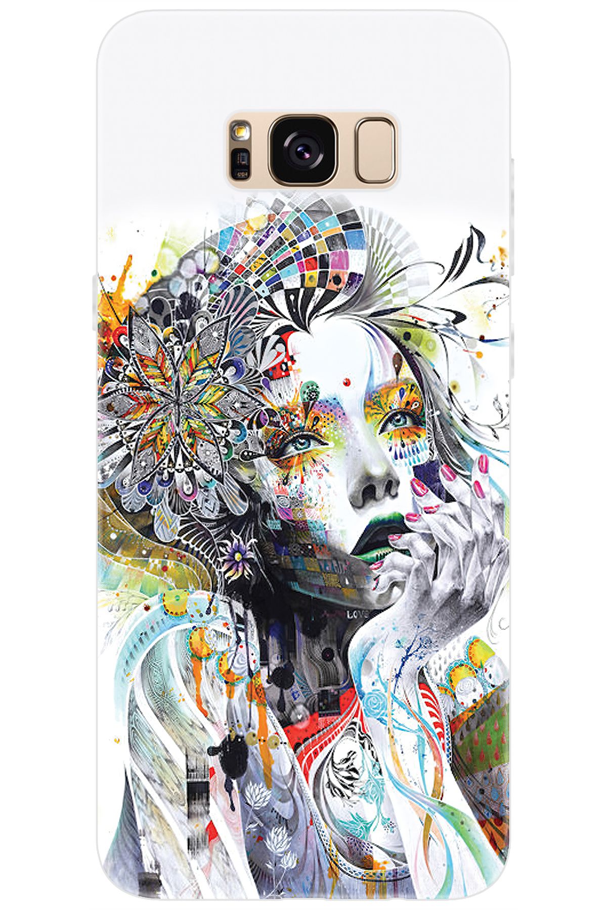 Ceppare Samsung Galaxy S8 PLUS (SM-G955F) Uyumlu Kılıf Desen Silikon Düşünen Kız Tasarım STK:574 CP-xNIqjOb
