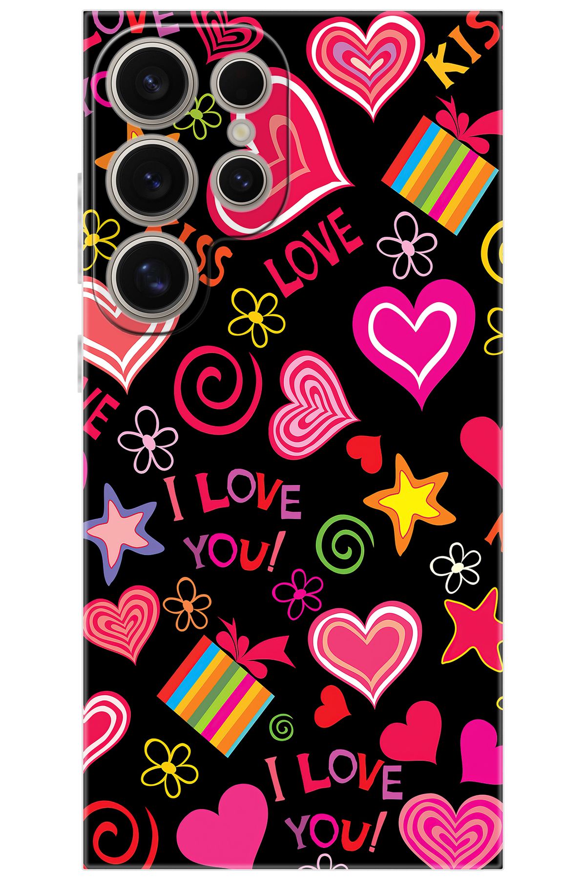 Ceppare Samsung Galaxy S24 ULTRA (SM-S928B) Uyumlu Kılıf Desen Baskılı Silikon Kıss Love STK:265 CP-kcqJ7e7