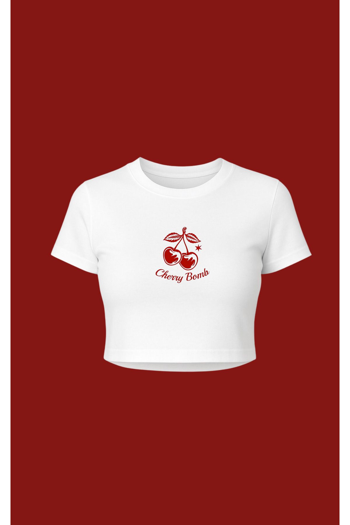 Altair Tr Beyaz Chery Bomb Baskılı pinterest crop tşört tshirt