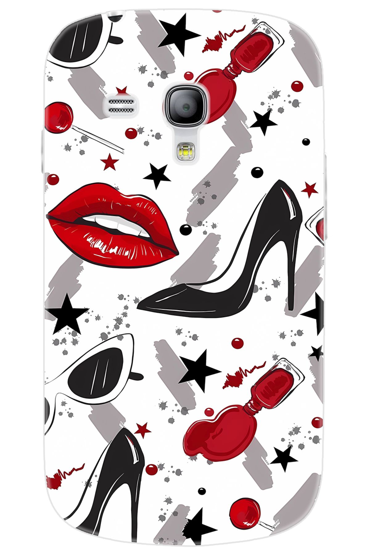 Ceppare Samsung Galaxy S3 Mini (GT-I8190) Uyumlu Kılıf Desenli Silikon Fashion Design STK:676 CP-JWNjW35