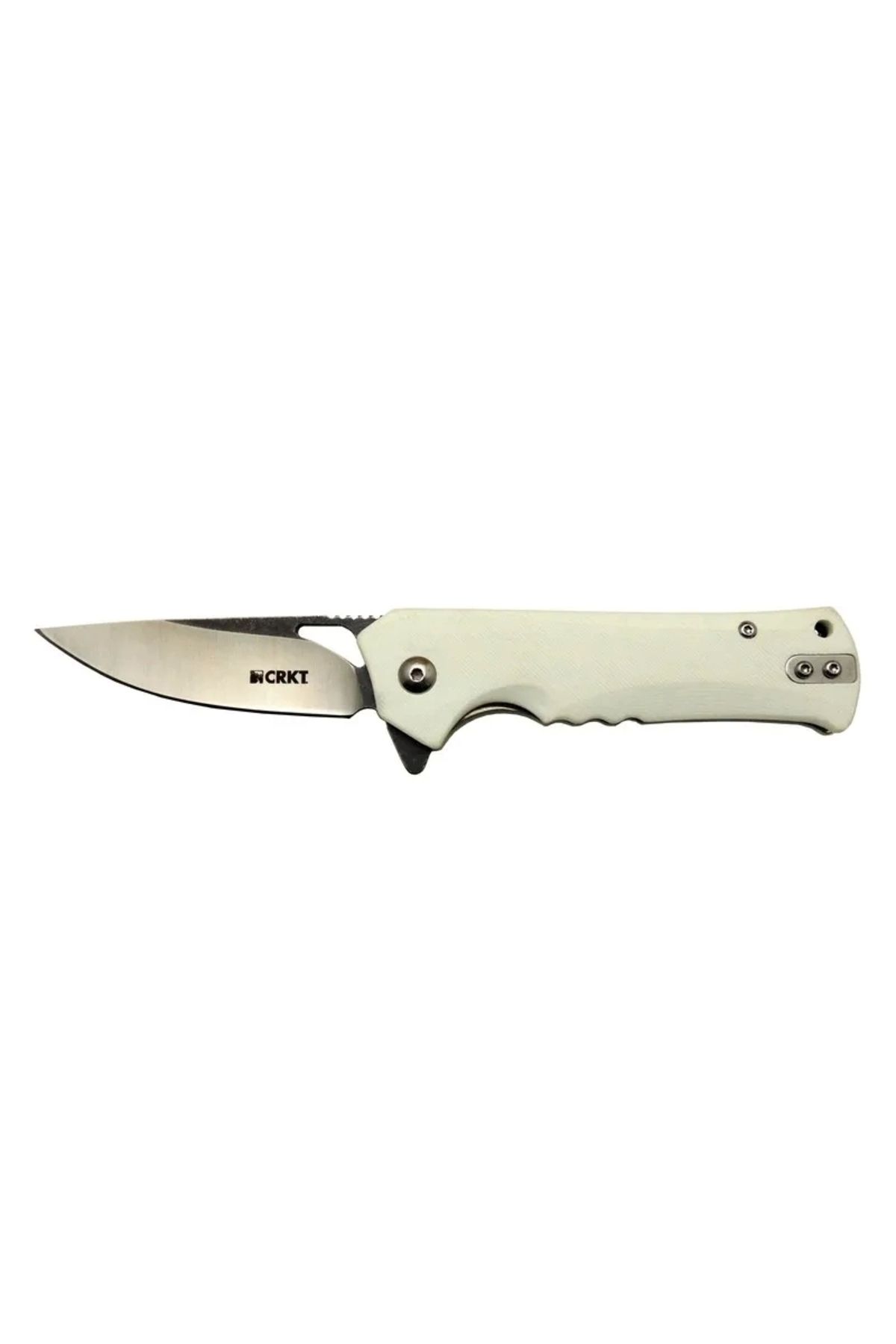 YenisiniAl Muskie 202 Awy Beyaz Kamp / Outdoor Çakı 18cm - Yarı Otomatik, Kemerlikli, Kutulu