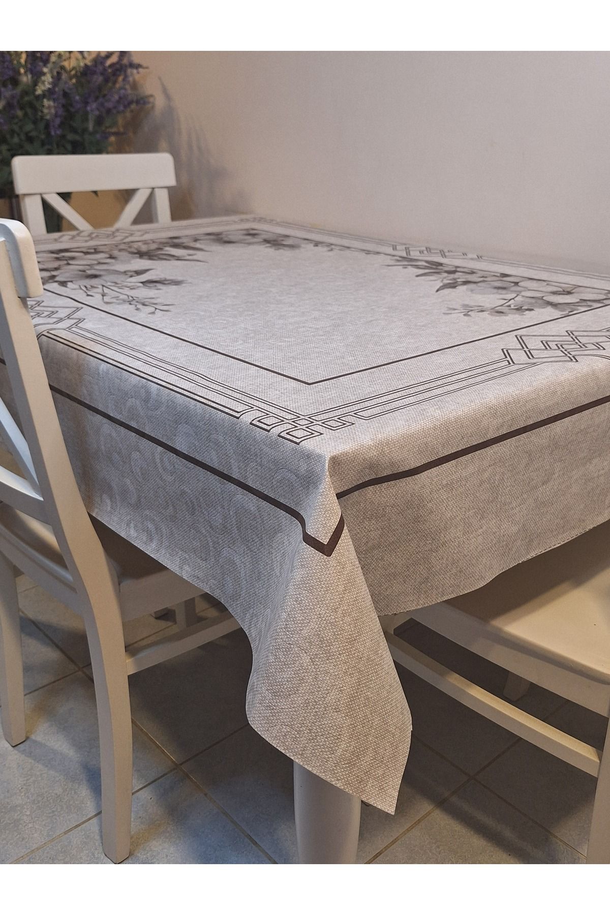 Başak Ev Tekstili DORA PANO Elyaf Tabanlı Pvc Muşamba - Desenli Silinebilir 120 X 155 Hazır Masa Örtüsü
