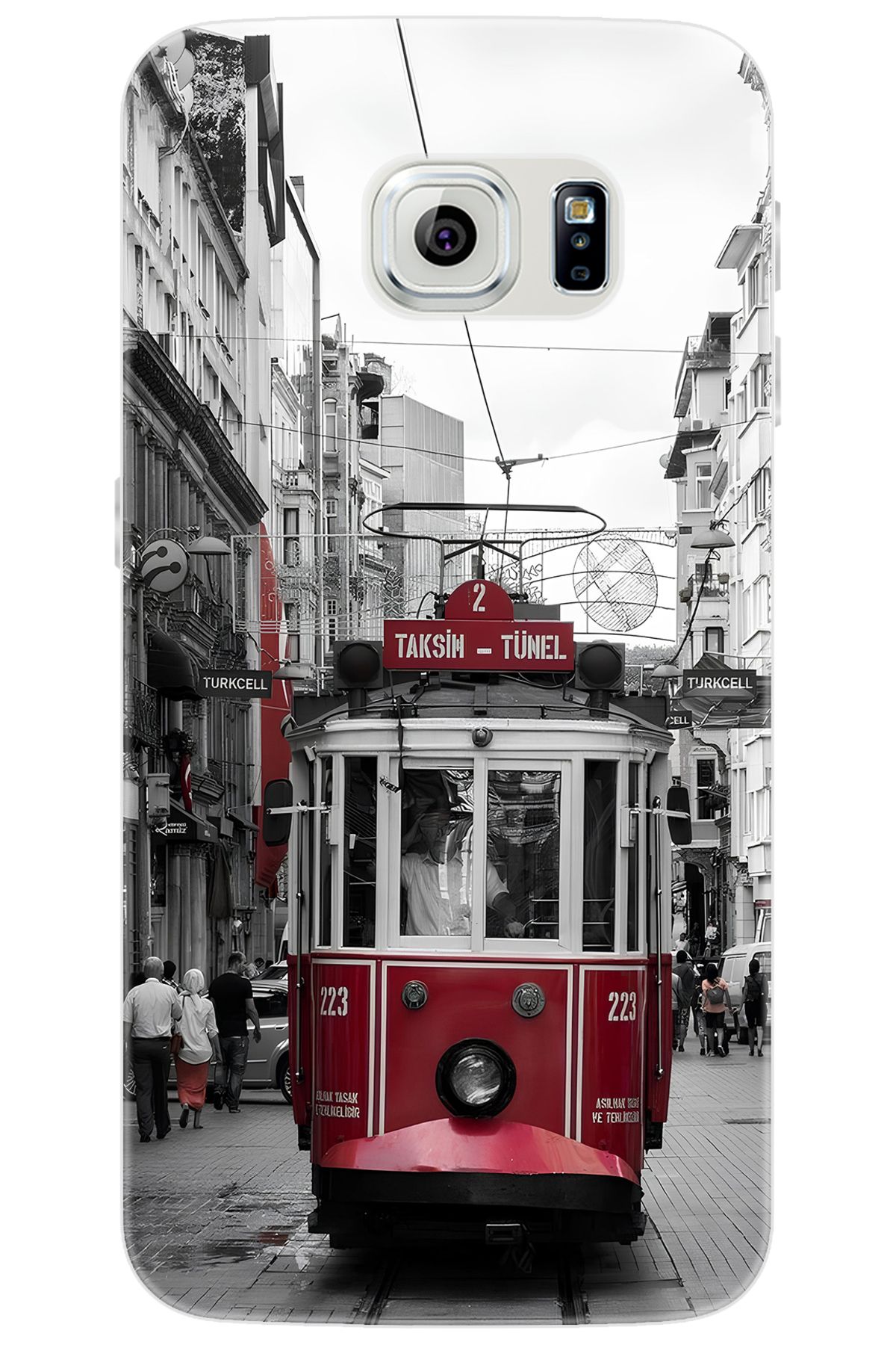 Ceppare Samsung Galaxy S6 EDGE (SM-G925F) Uyumlu Kılıf Desen Baskılı Silikon Tramvay STK:691 CP-geKb5S2