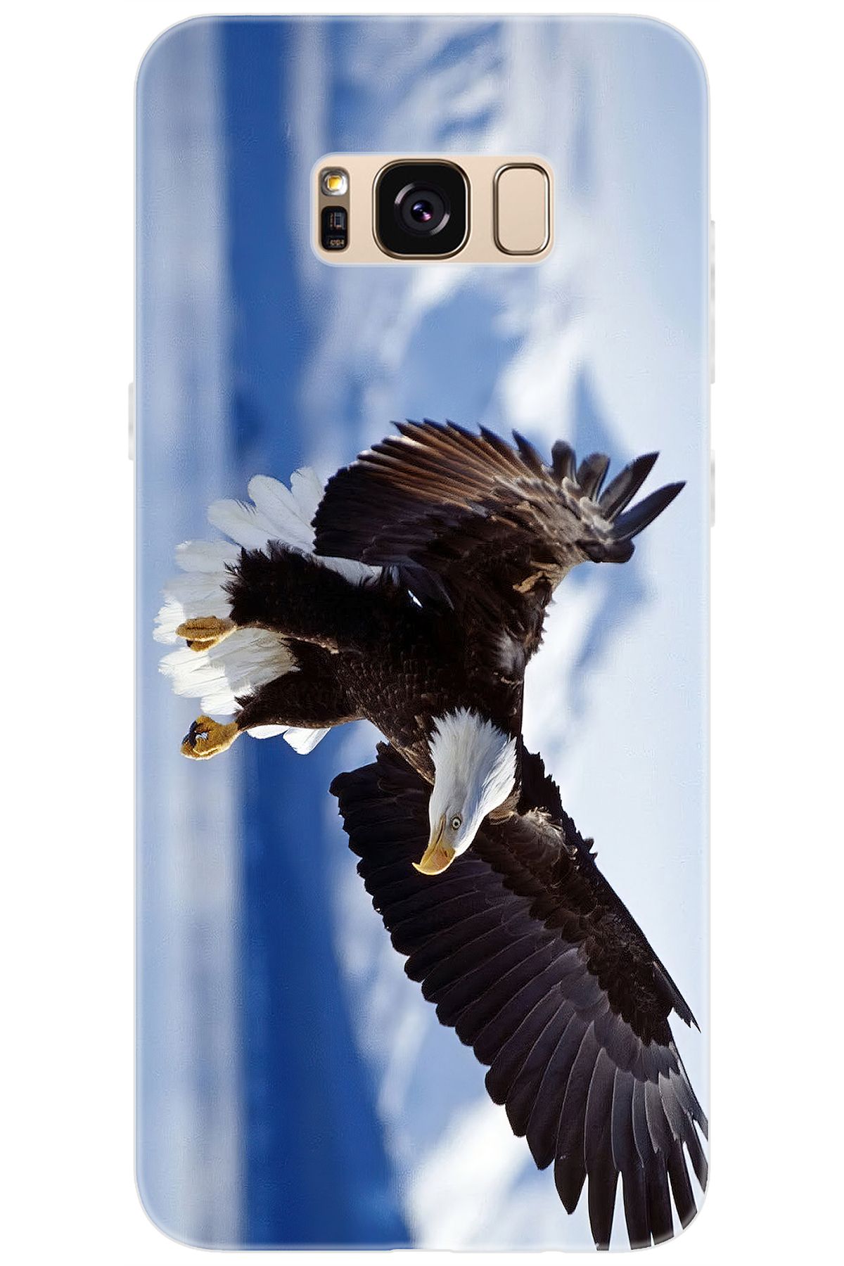 Ceppare Samsung Galaxy S8 PLUS (SM-G955F) Uyumlu Kılıf Desen Baskılı Silikon Kartal STK:183 CP-ygPbkKF