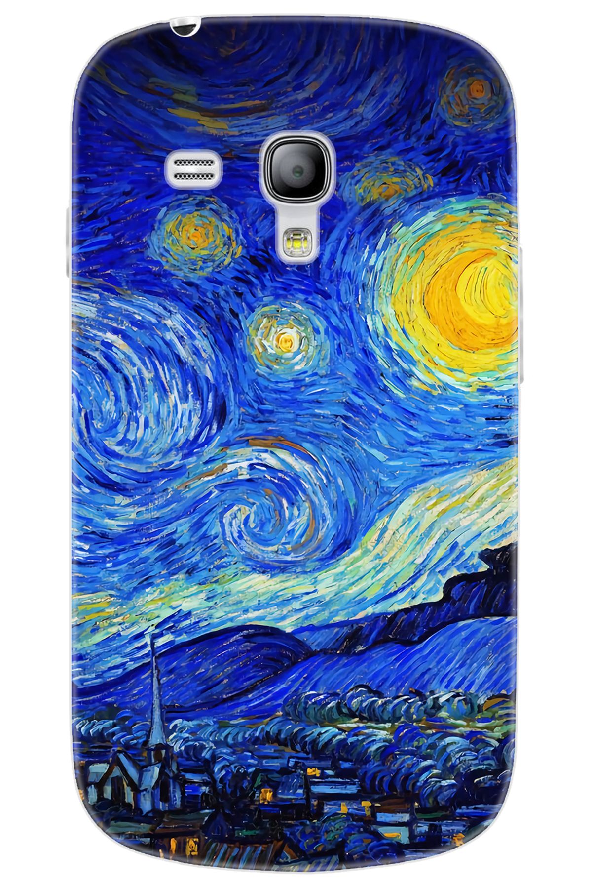 Ceppare Samsung Galaxy S3 Mini (GT-I8190) Uyumlu Kılıf Silikon Starry Night Yıldızlı Gece S:757 CP-4eqO1Ze