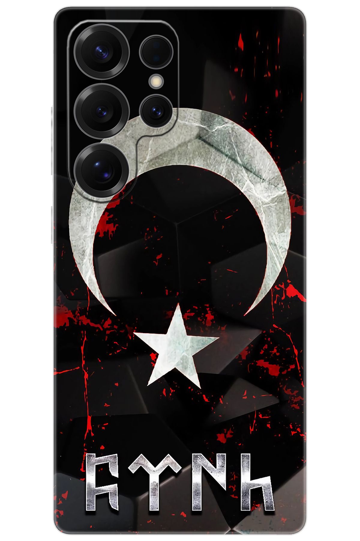Ceppare Samsung Galaxy S25 ULTRA (SM-S938B) Uyumlu Kılıf Silikon Ay Yıldız ve Göktürkçe Türk S636 CP-gCGqcPa