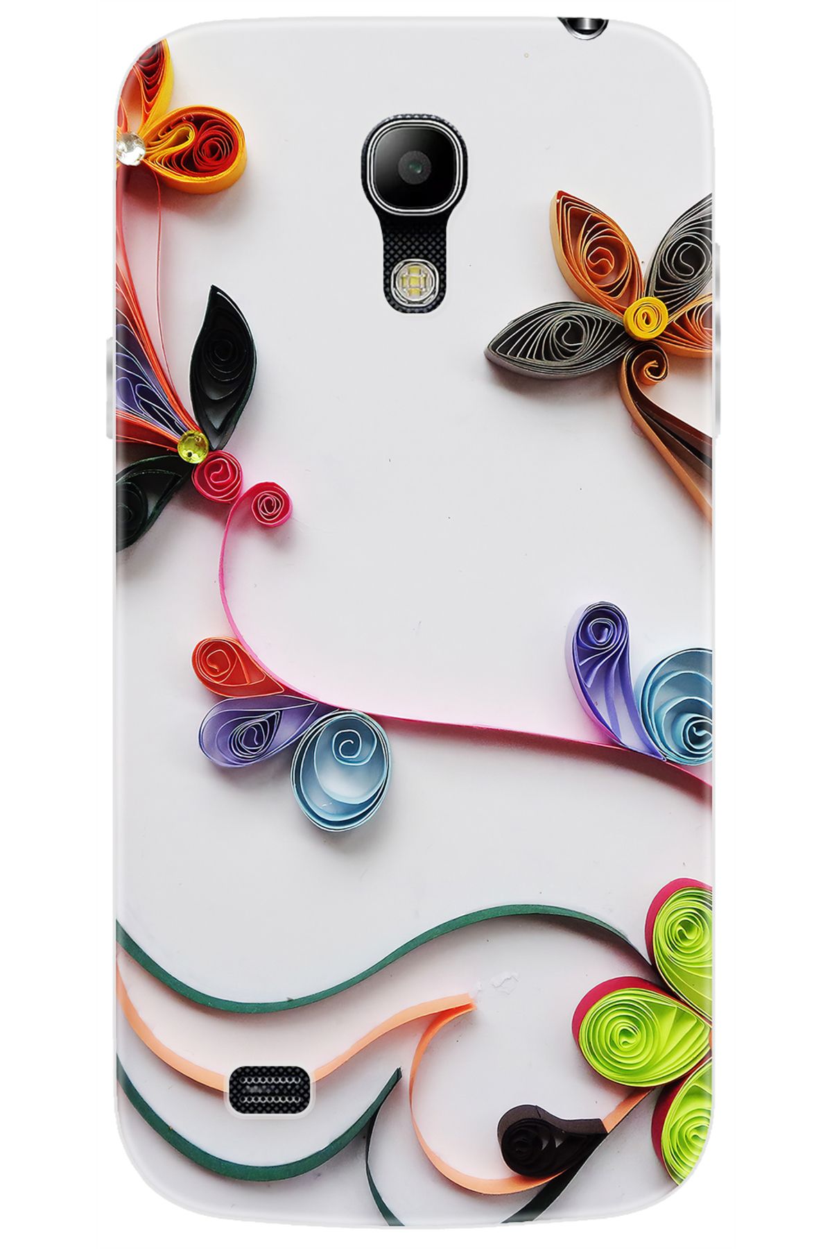 Ceppare Samsung Galaxy S4 Mini (GT-I9190) Uyumlu Kılıf Desen Baskılı Silikon Çiçek Desen STK:220 CP-jQKqhgv