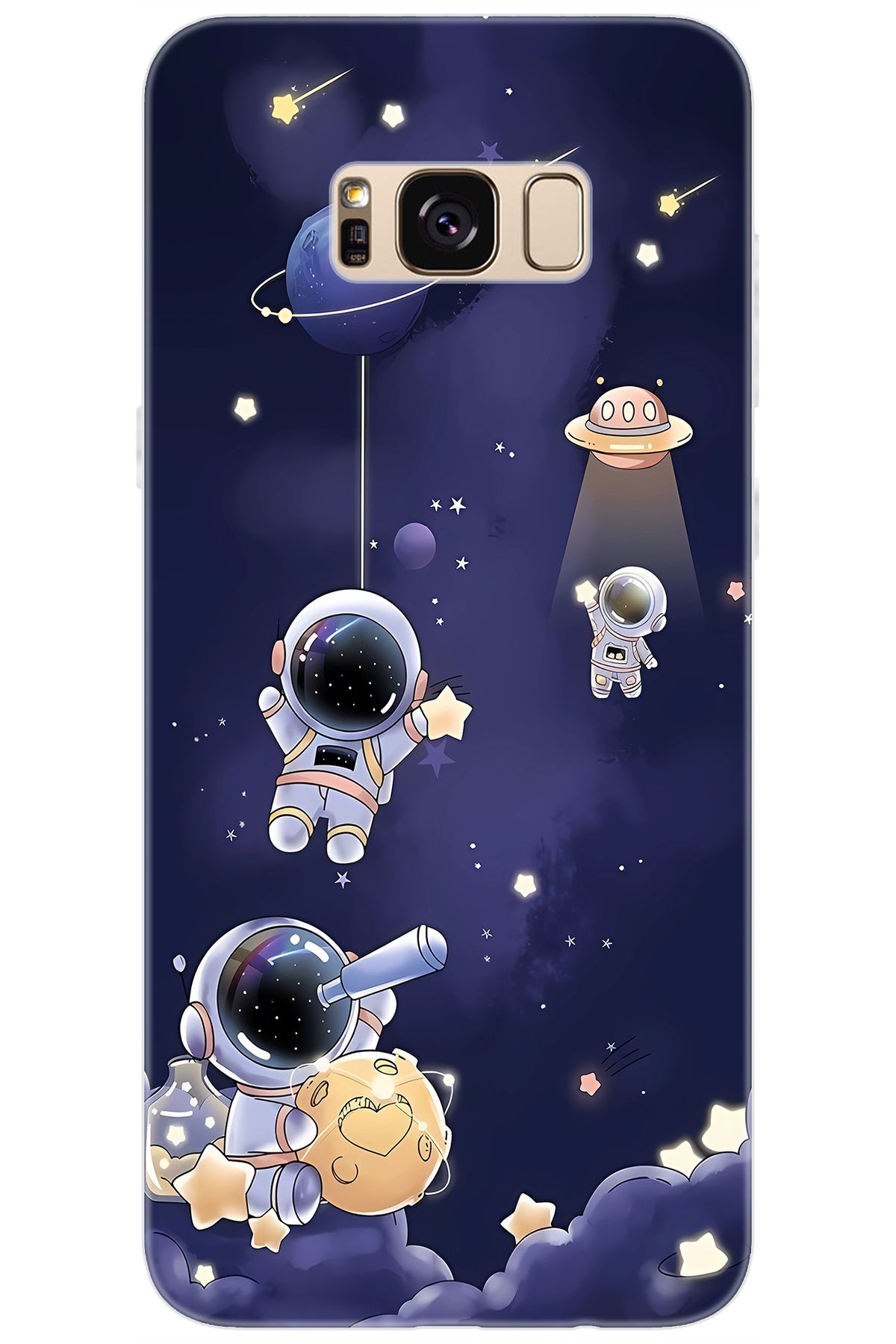 Ceppare Samsung Galaxy S8 PLUS (SM-G955F) Uyumlu Kılıf Desen Baskılı Silikon Astronot STK:630 CP-Tscygxi