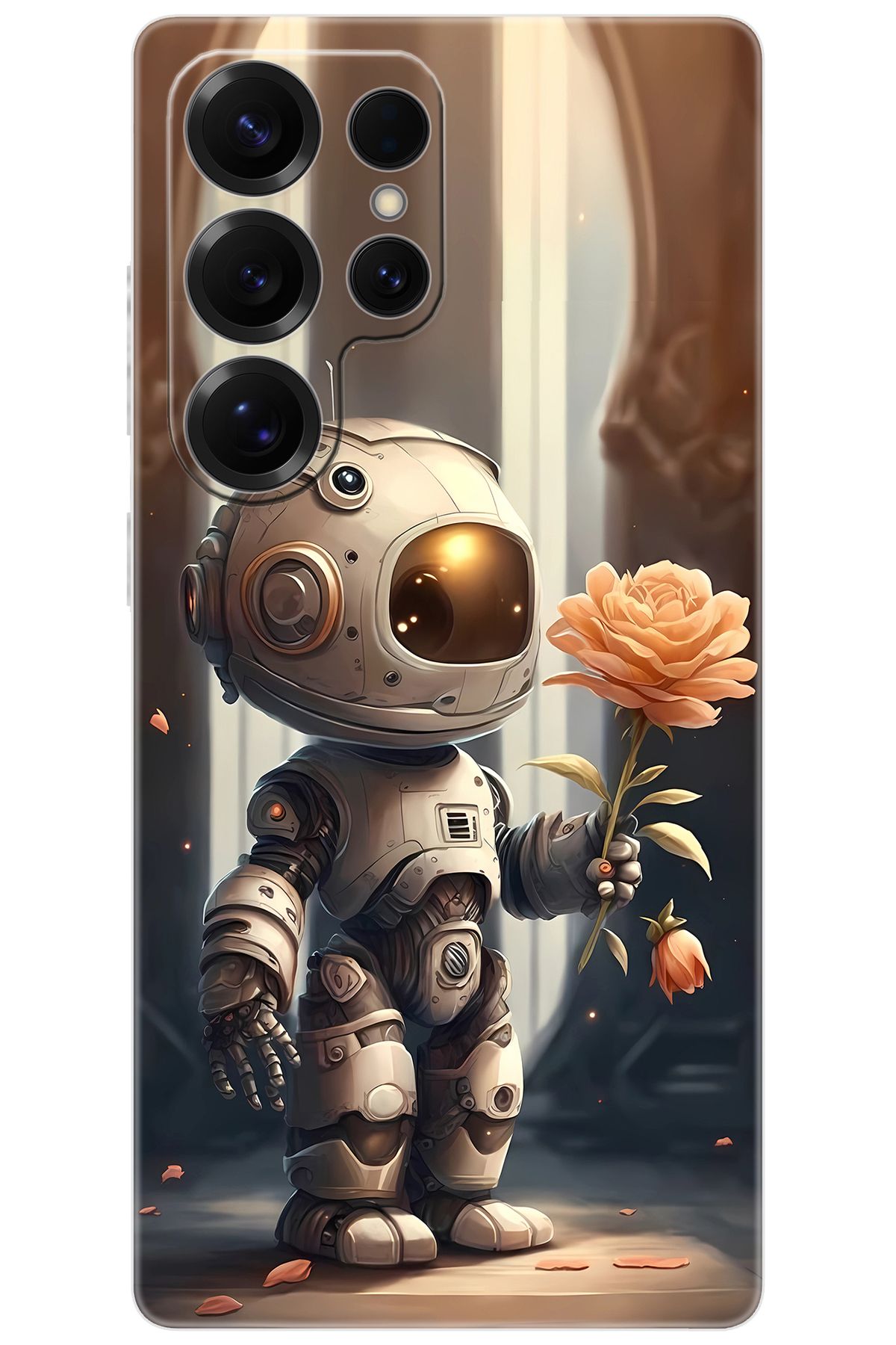 Ceppare Samsung Galaxy S25 ULTRA (SM-S938B) Uyumlu Kılıf Desen Baskılı Silikon Astronot STK:620 CP-D8pRgki