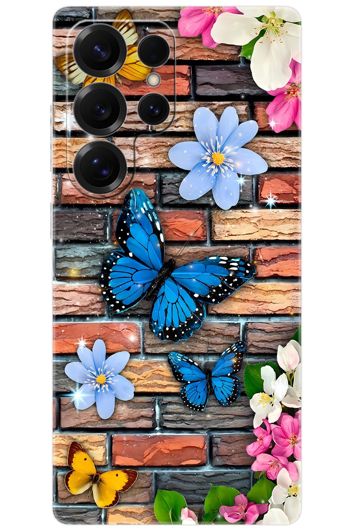 Ceppare Samsung Galaxy S25 ULTRA (SM-S938B) Uyumlu Kılıf Desen Baskılı Silikon Kelebek STK:672 CP-uvHNUU1