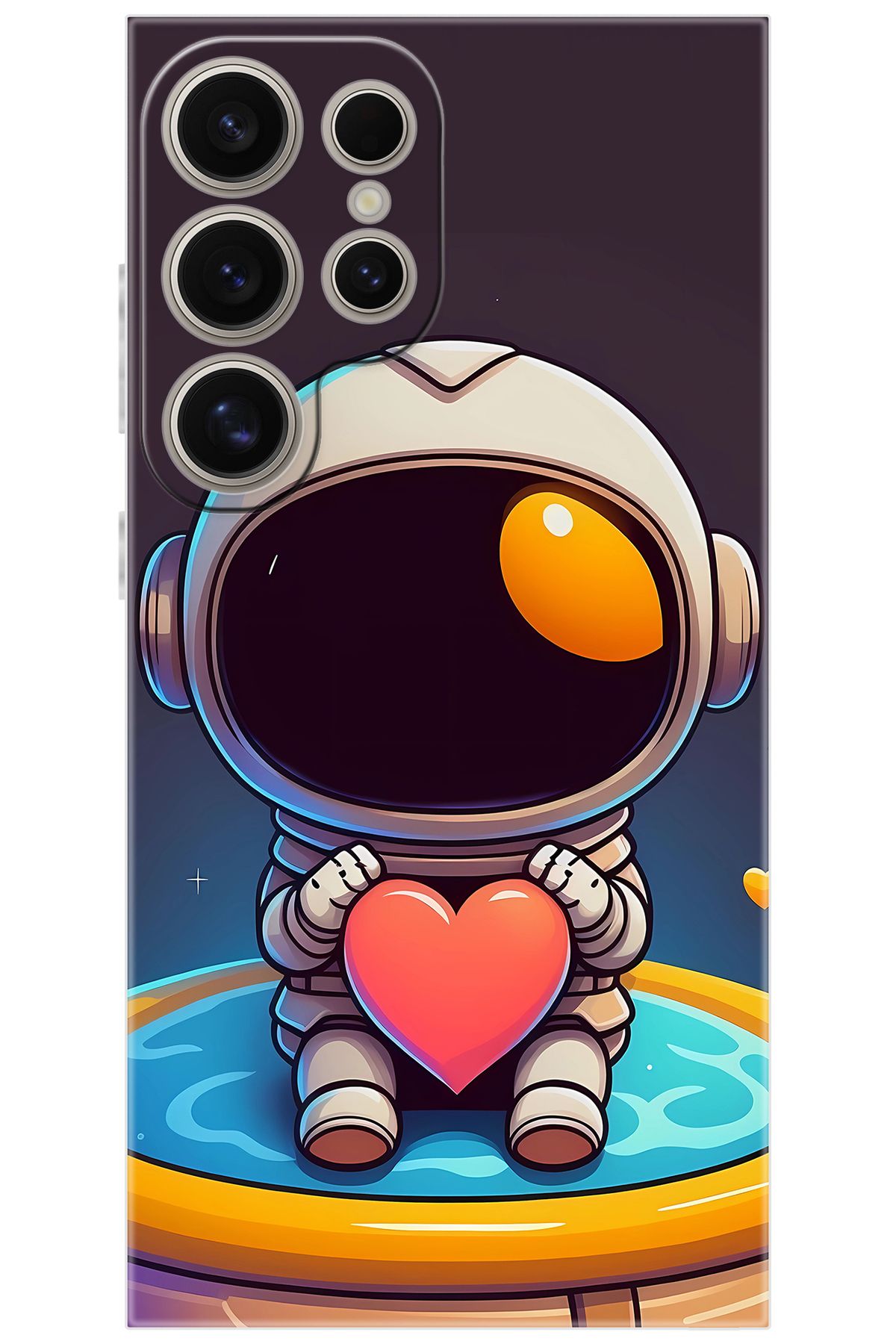 Ceppare Samsung Galaxy S24 ULTRA (SM-S928B) Uyumlu Kılıf Desenli Silikon Sevimli Astronot STK:659 CP-PnKQ3kE