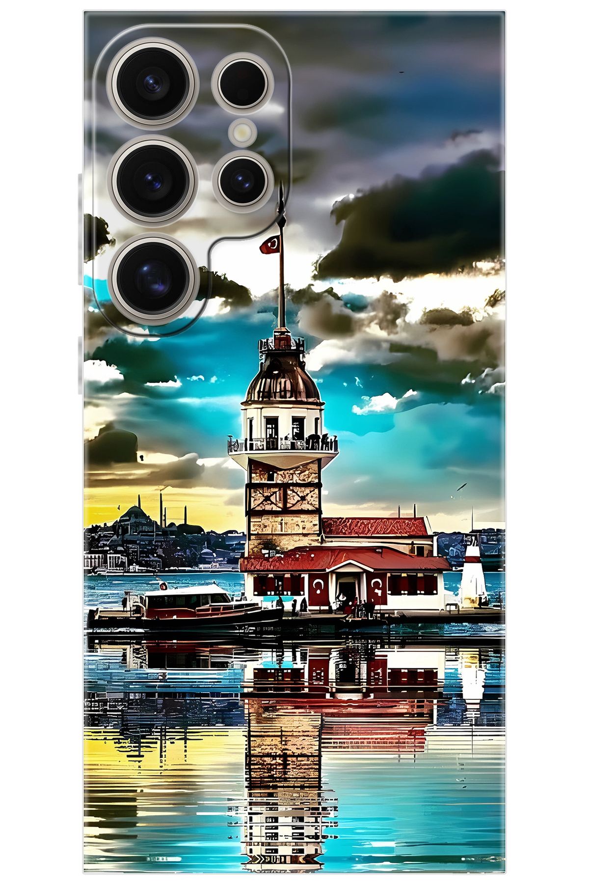 Ceppare Samsung Galaxy S24 ULTRA (SM-S928B) Uyumlu Kılıf Desen Baskılı Silikon Kız Kulesi STK:692 CP-eZJCUdI